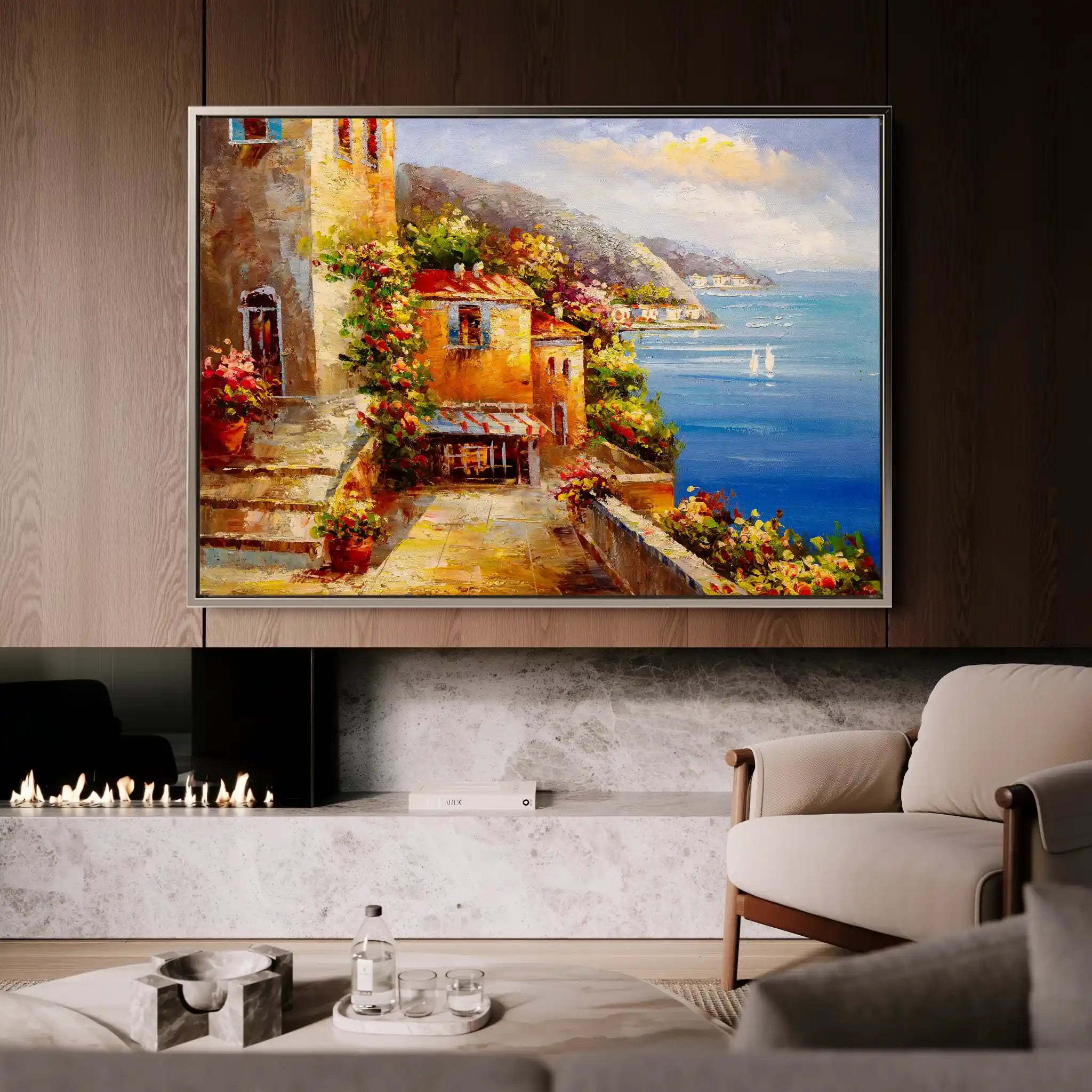 Landscape 158 Canvas Art 90 x 60 cm / Stretched on hidden frame