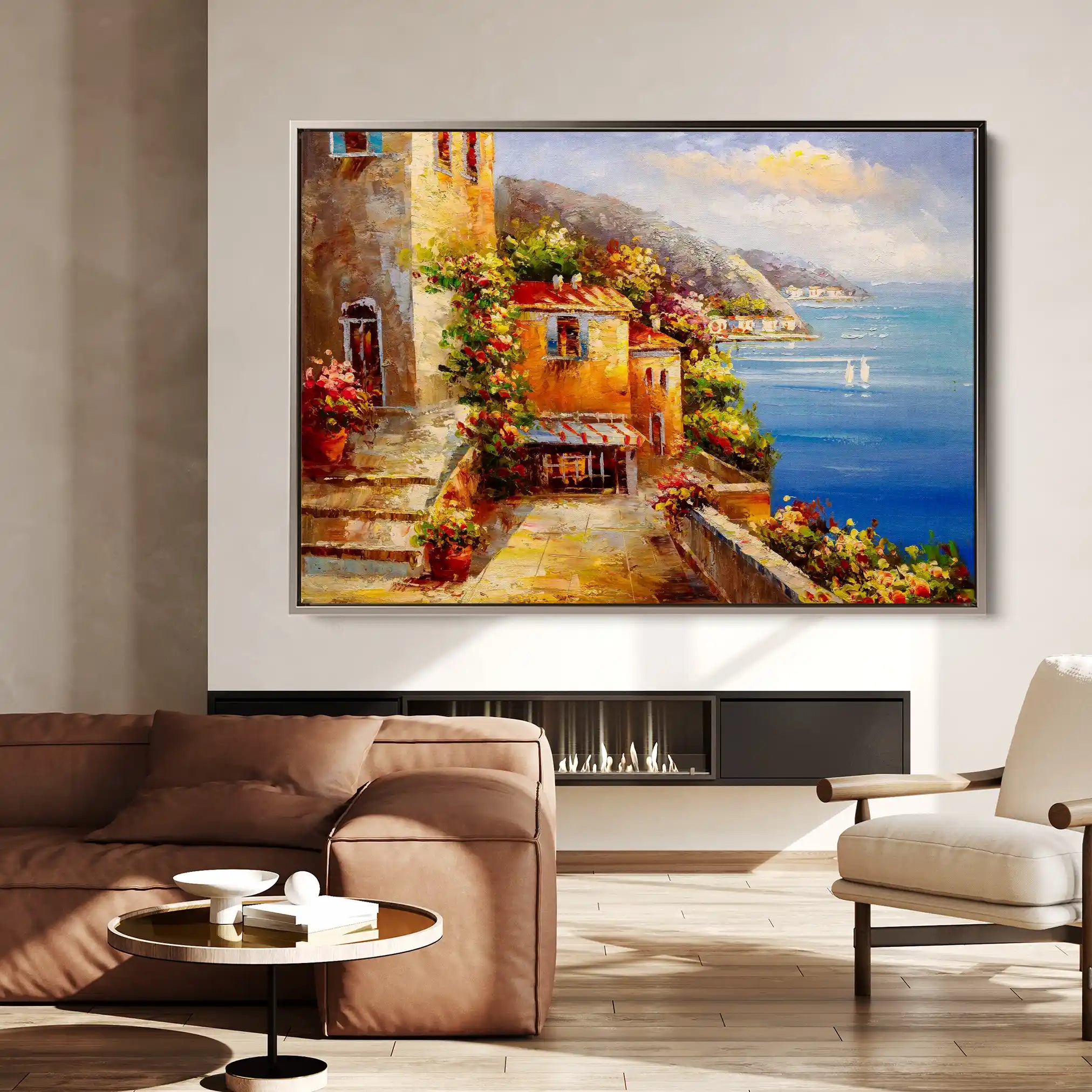 Landscape 158 Canvas Art 90 x 60 cm / Stretched on hidden frame