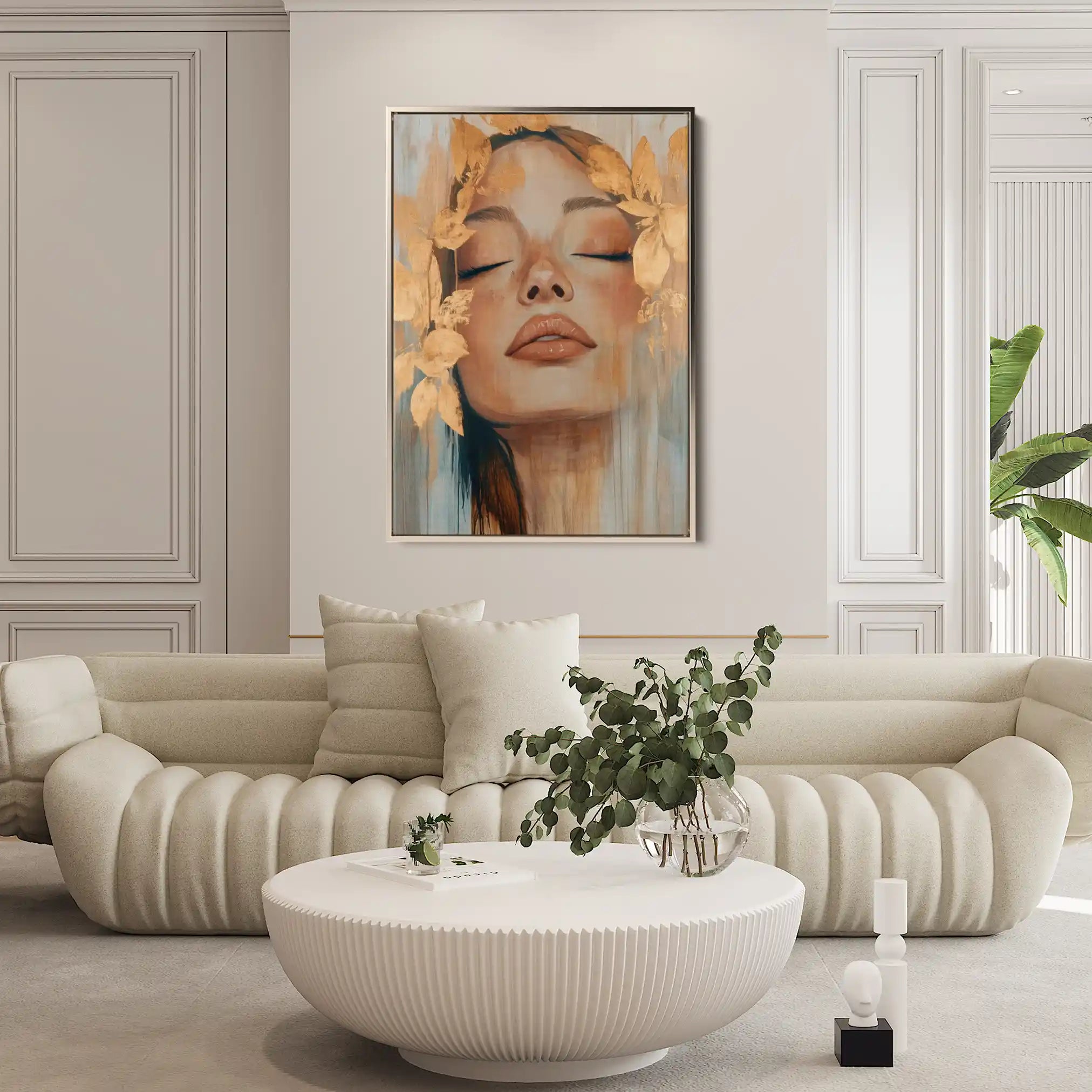 Portrait 158 Canvas Art 90 x 60 cm / Stretched on hidden frame