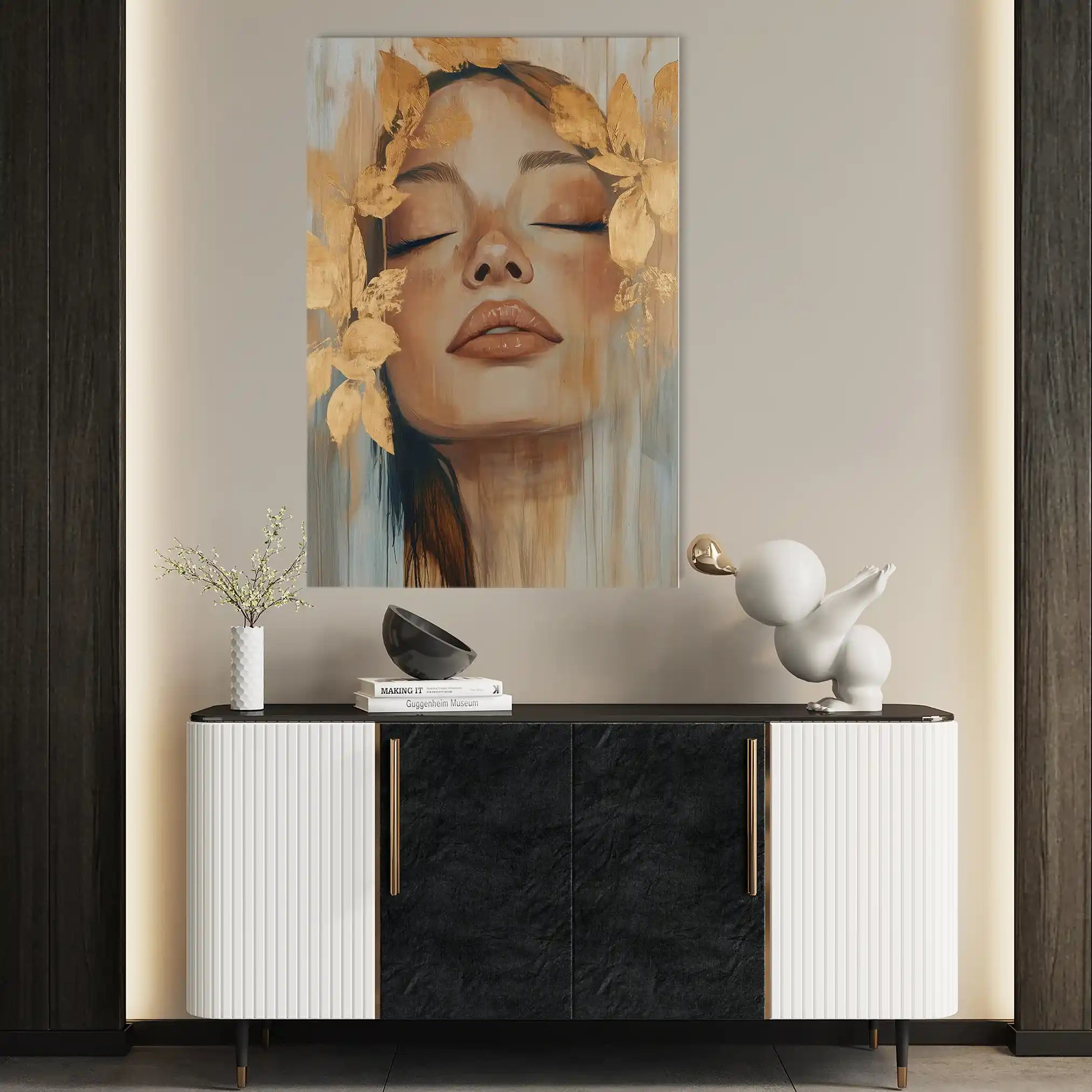 Portrait 158 Canvas Art 90 x 60 cm / Stretched on hidden frame