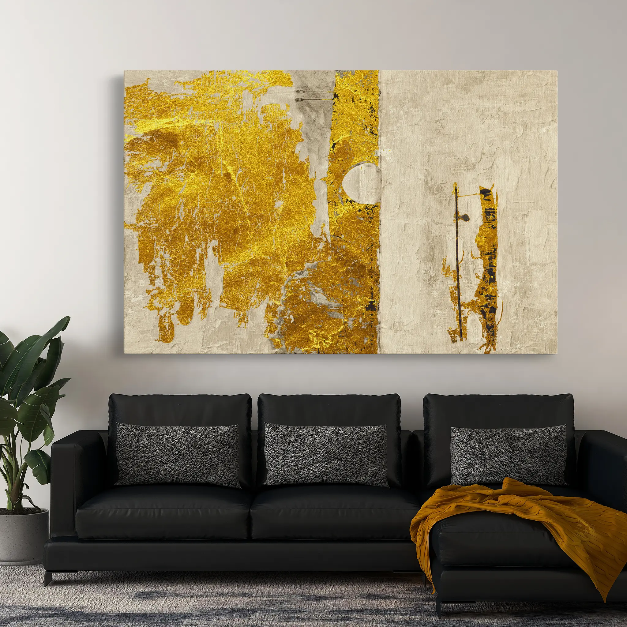 Abstract Canvas Wall Art WAD159-A 90 x 60 cm / Stretched on hidden frame