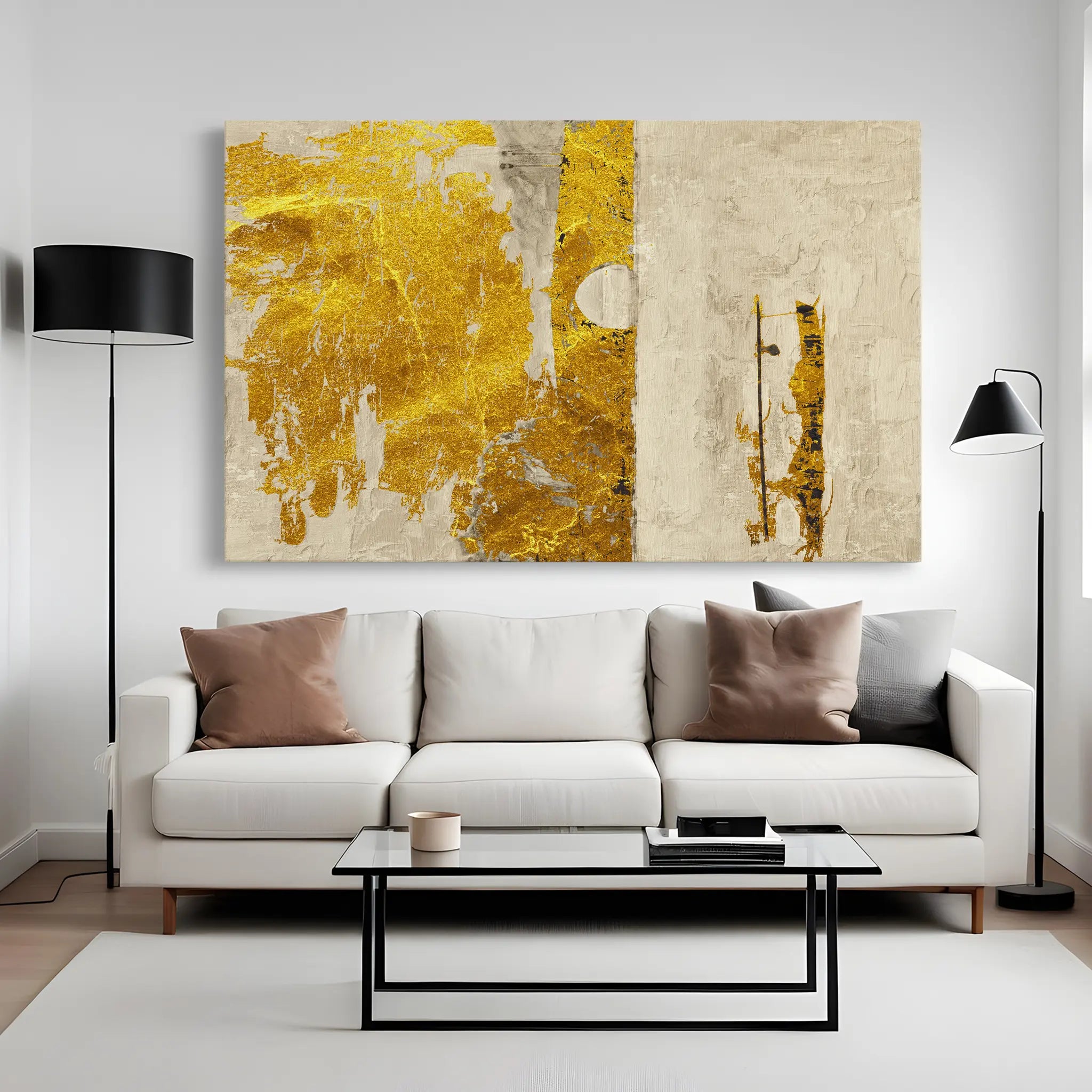 Abstract Canvas Wall Art WAD159-A 90 x 60 cm / Stretched on hidden frame