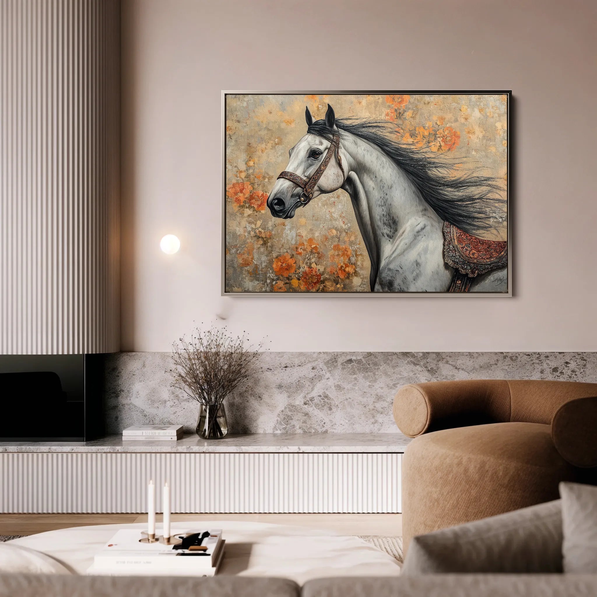Horses Canvas Wall Art WAD159-H 90 x 60 cm / Stretched on hidden frame