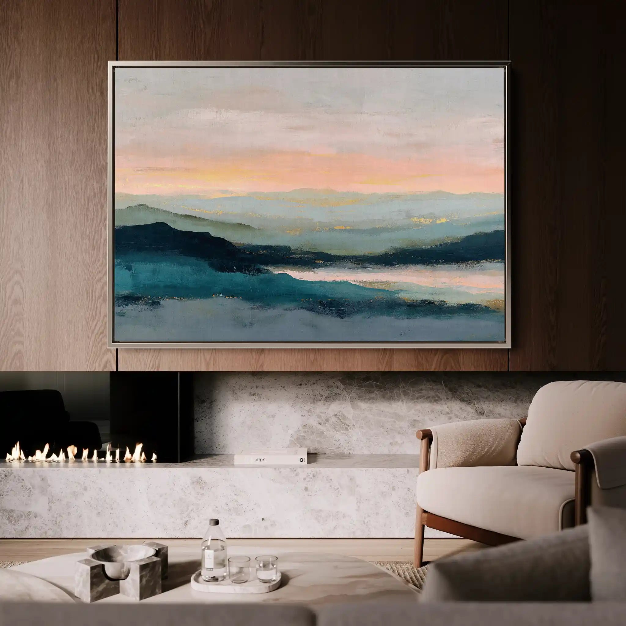 Abstract 1590 Canvas Art 60 x 40 cm / Stretched on hidden frame