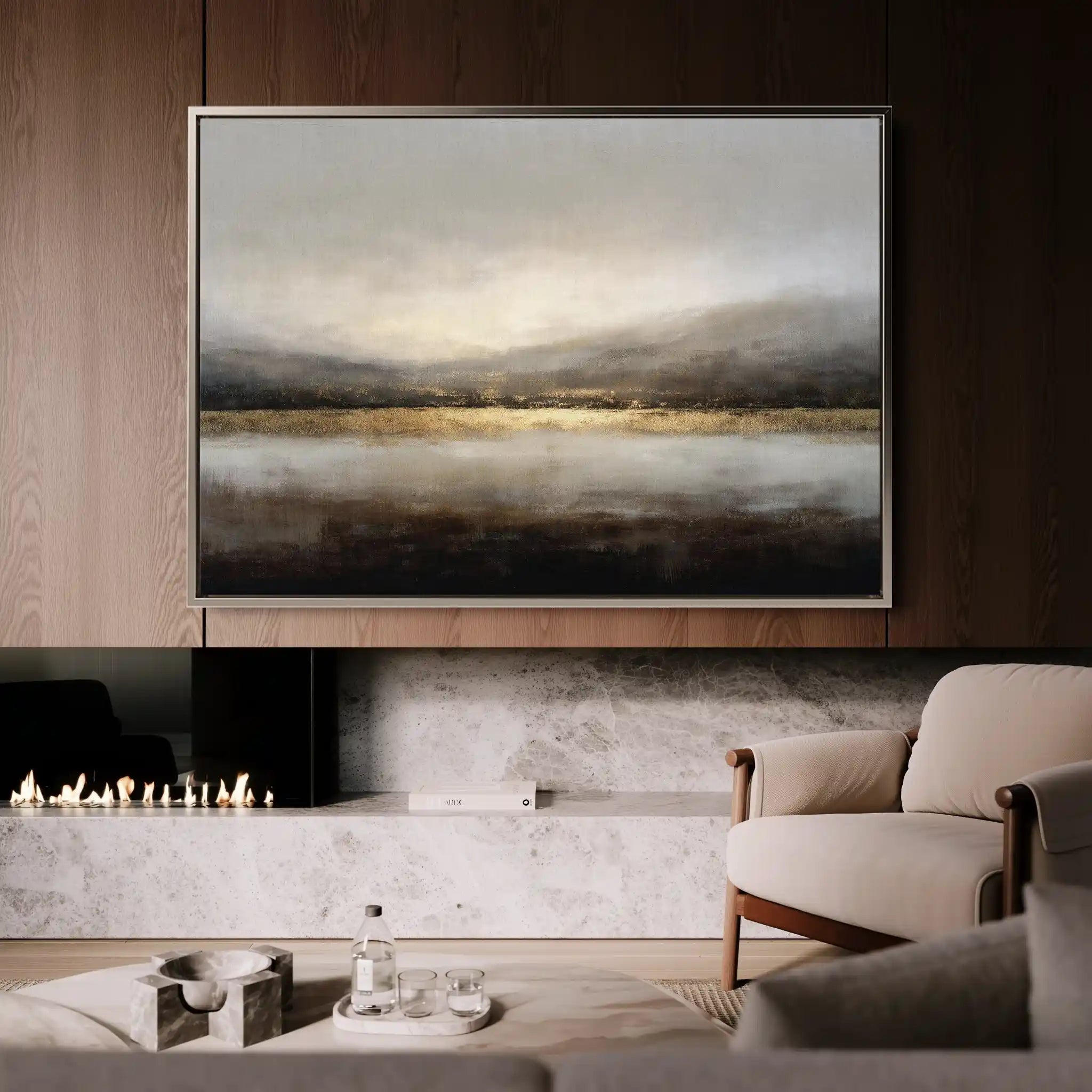 Abstract 1596 Canvas Art 60 x 40 cm / Stretched on hidden frame