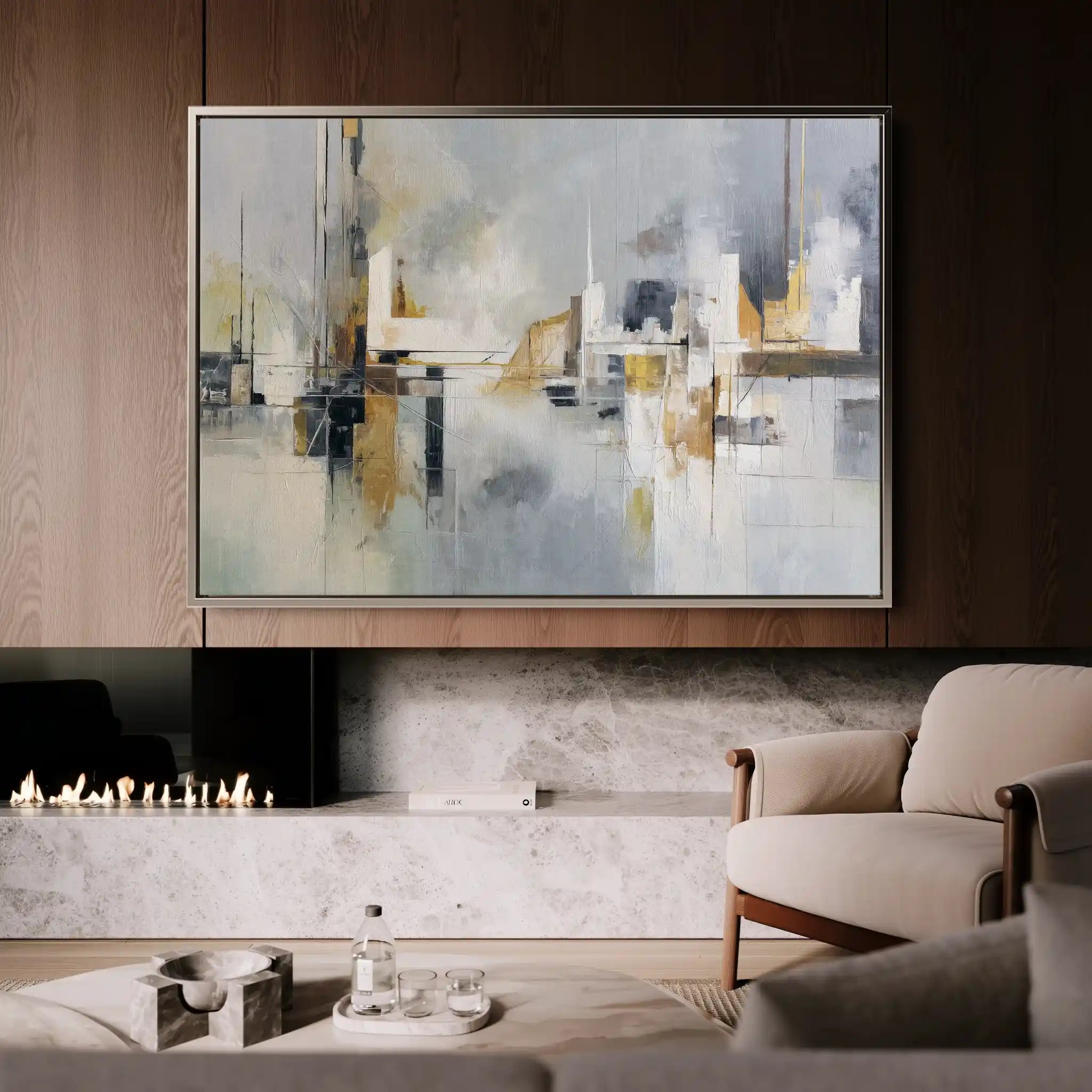 Abstract 1599 Canvas Art 60 x 40 cm / Stretched on hidden frame
