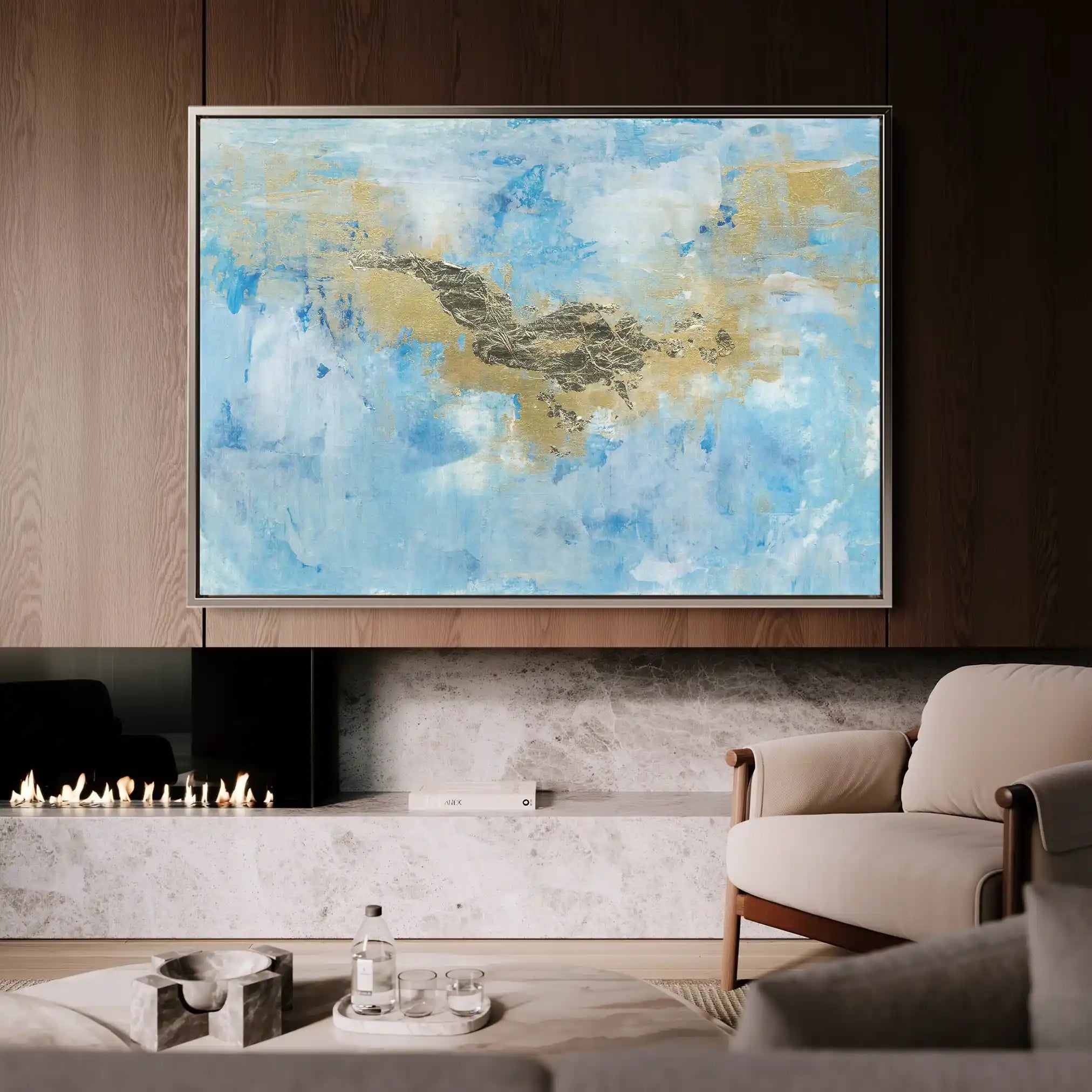 Abstract 160 Canvas Art 60 x 40 cm / Stretched on hidden frame