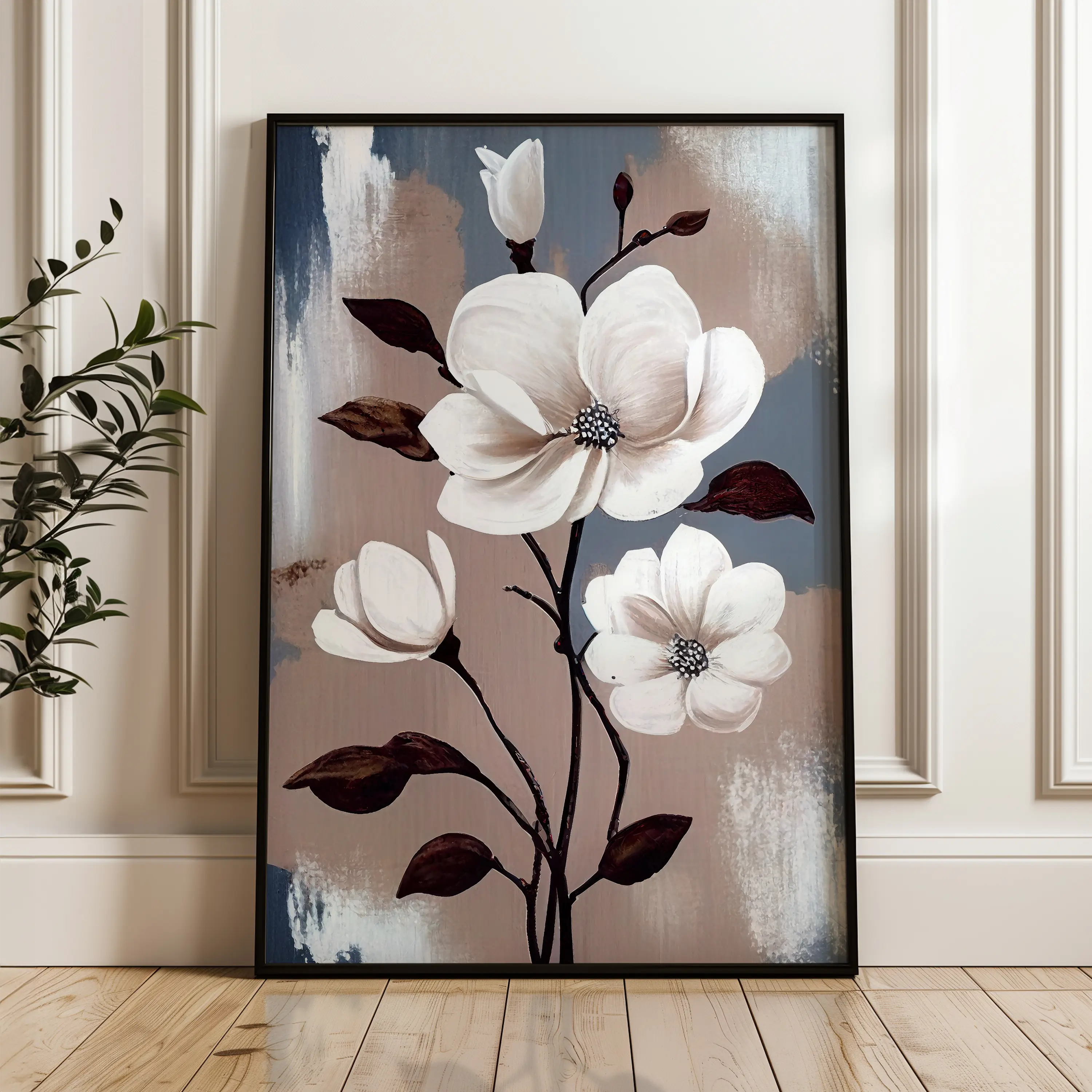 Floral Canvas Wall Art WAD160-F 90 x 60 cm / Stretched on hidden frame