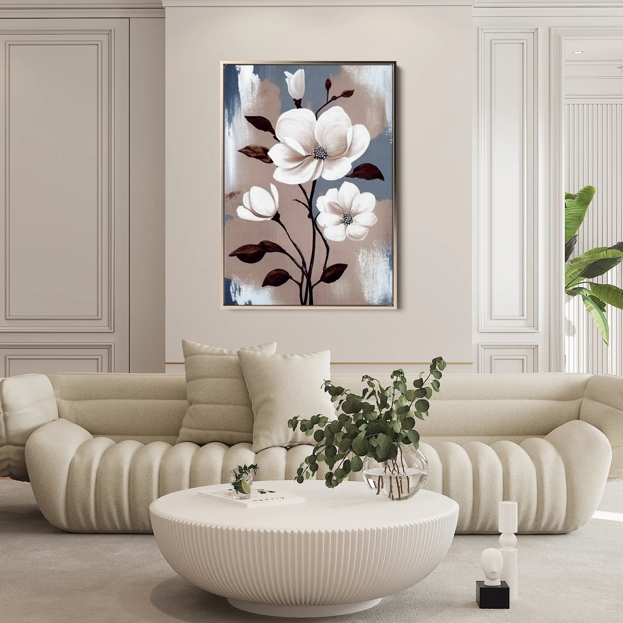 Floral Canvas Wall Art WAD160-F 90 x 60 cm / Stretched on hidden frame