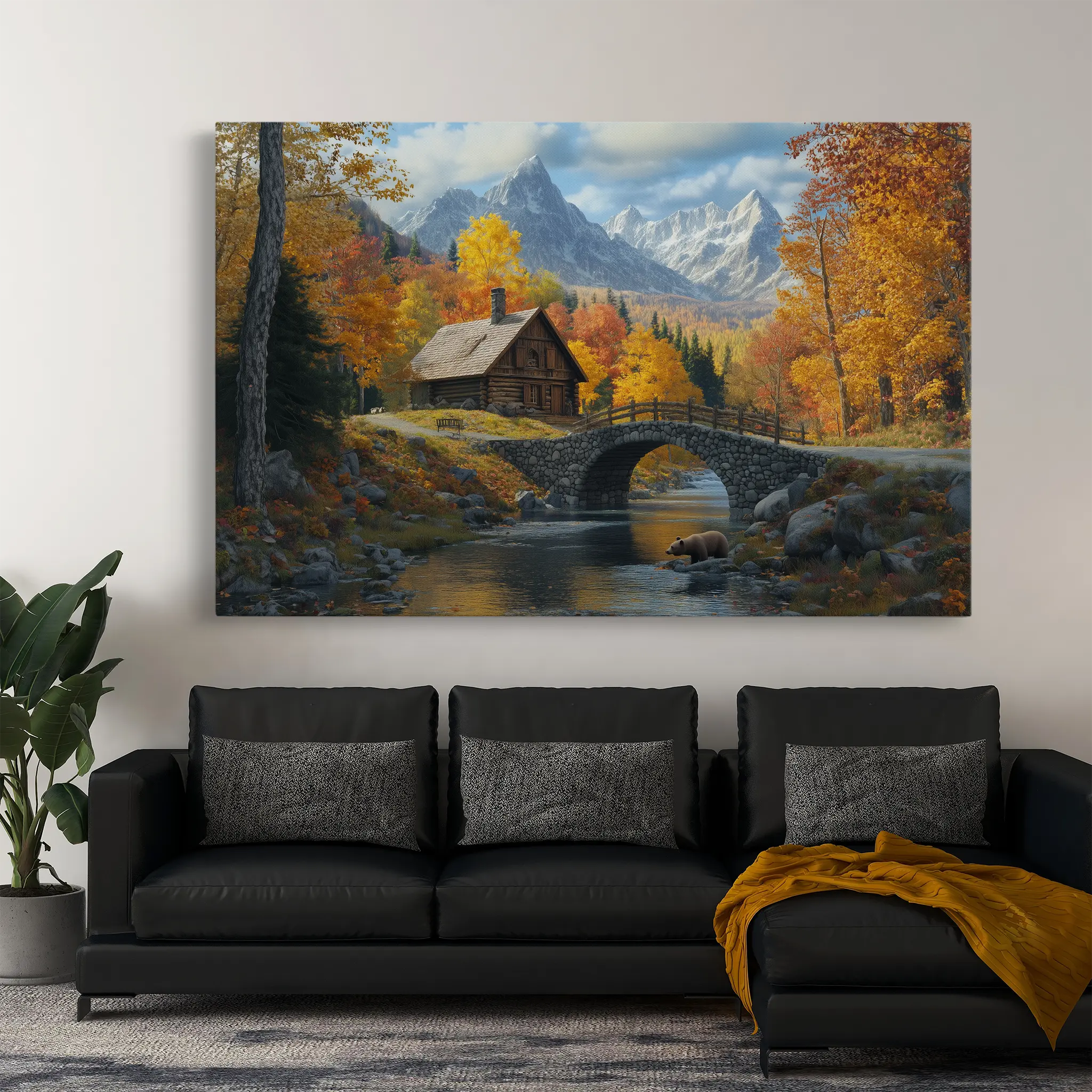 Landscape Canvas Wall Art WAD160-L 90 x 60 cm / Stretched on hidden frame