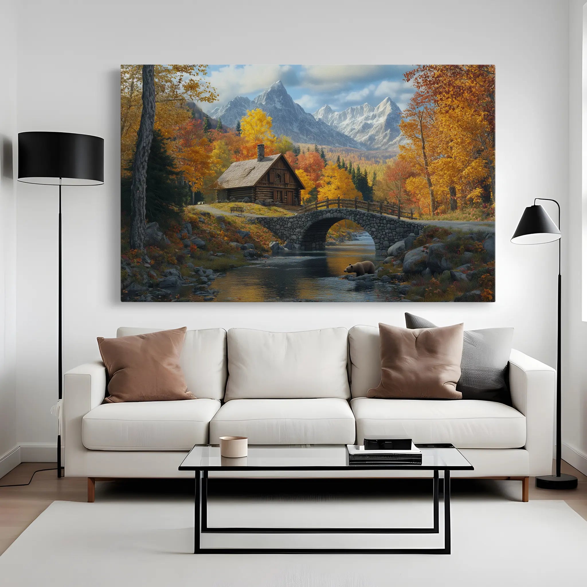 Landscape Canvas Wall Art WAD160-L 90 x 60 cm / Stretched on hidden frame