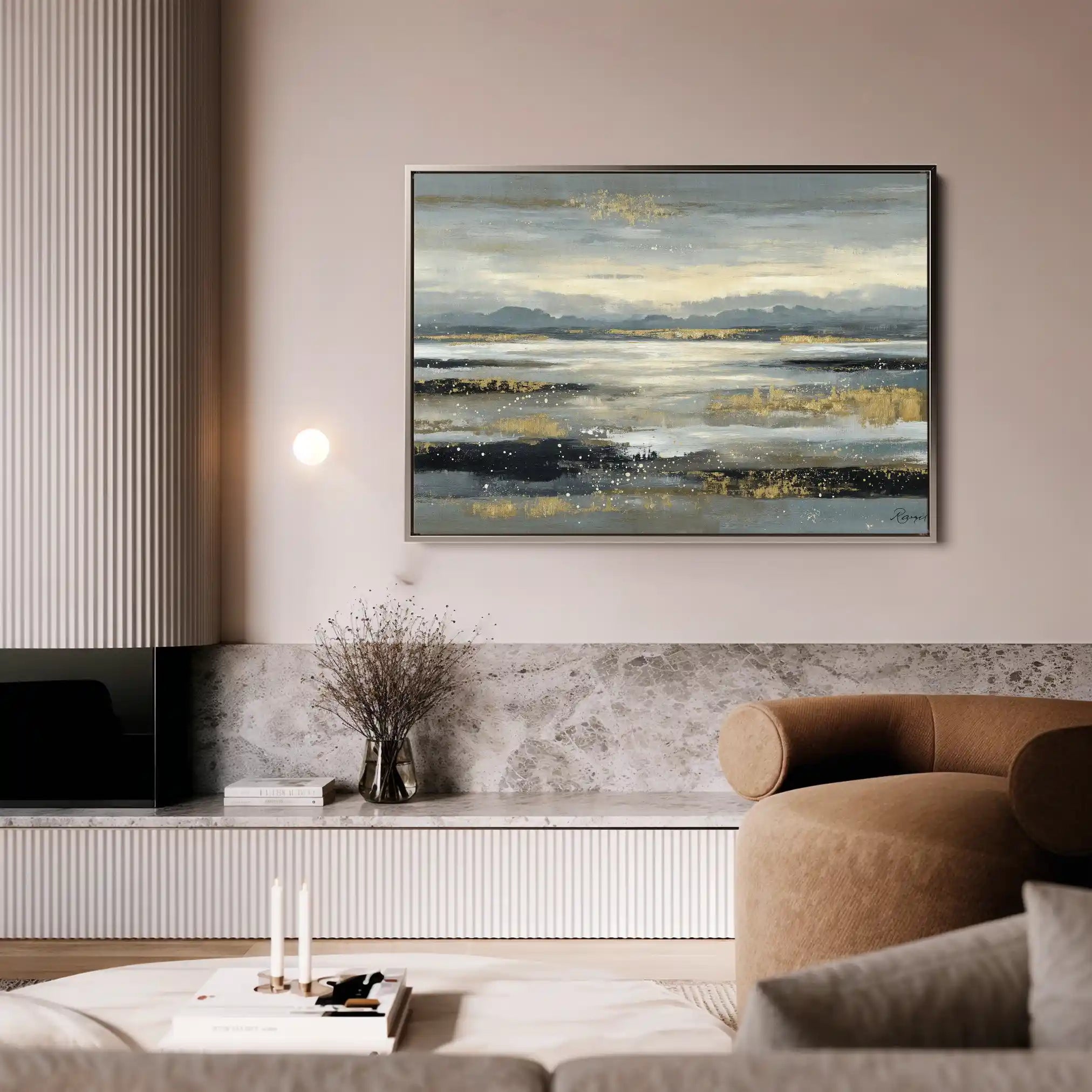 Abstract 1607 Canvas Art 60 x 40 cm / Stretched on hidden frame