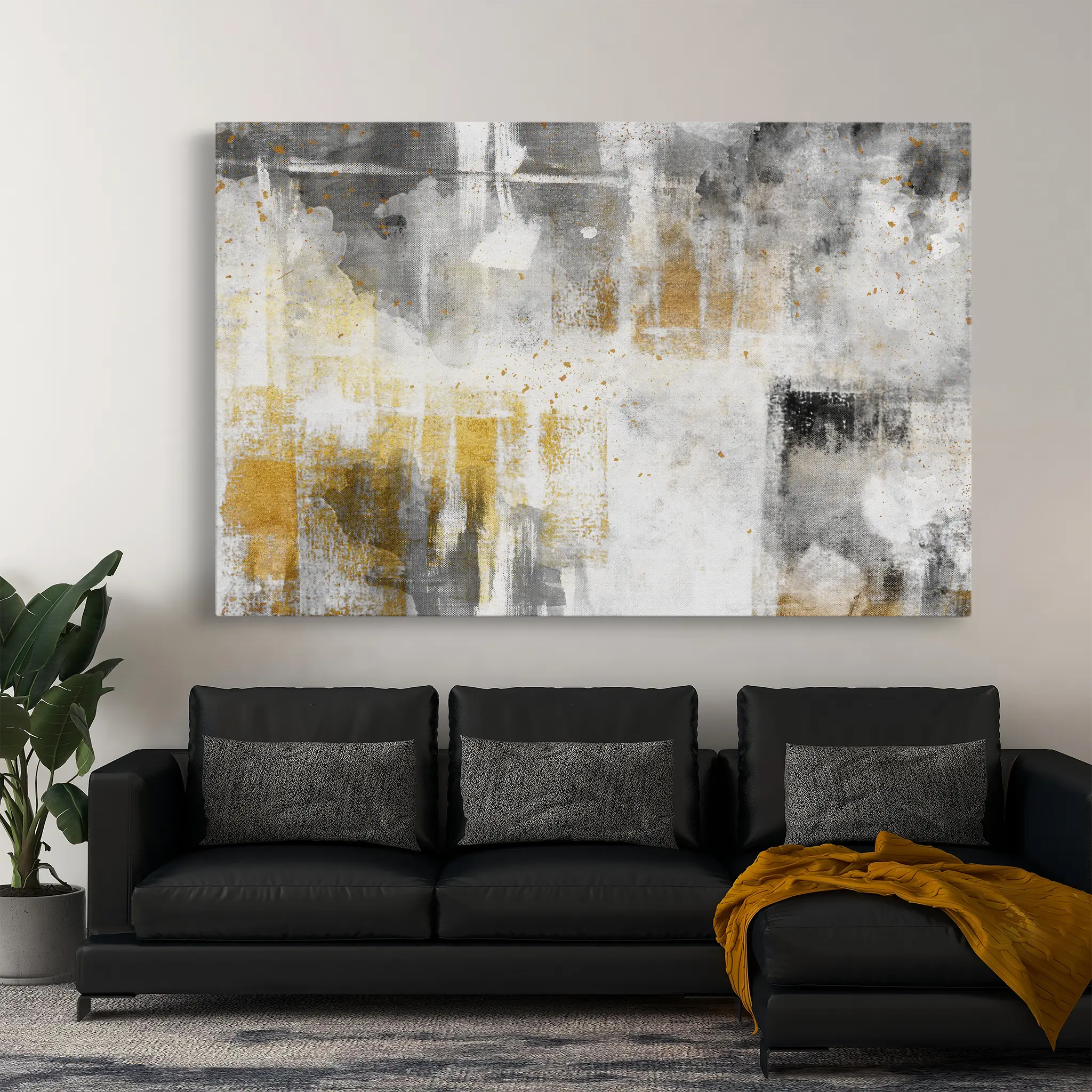 Abstract Canvas Wall Art WAD161-A 90 x 60 cm / Stretched on hidden frame