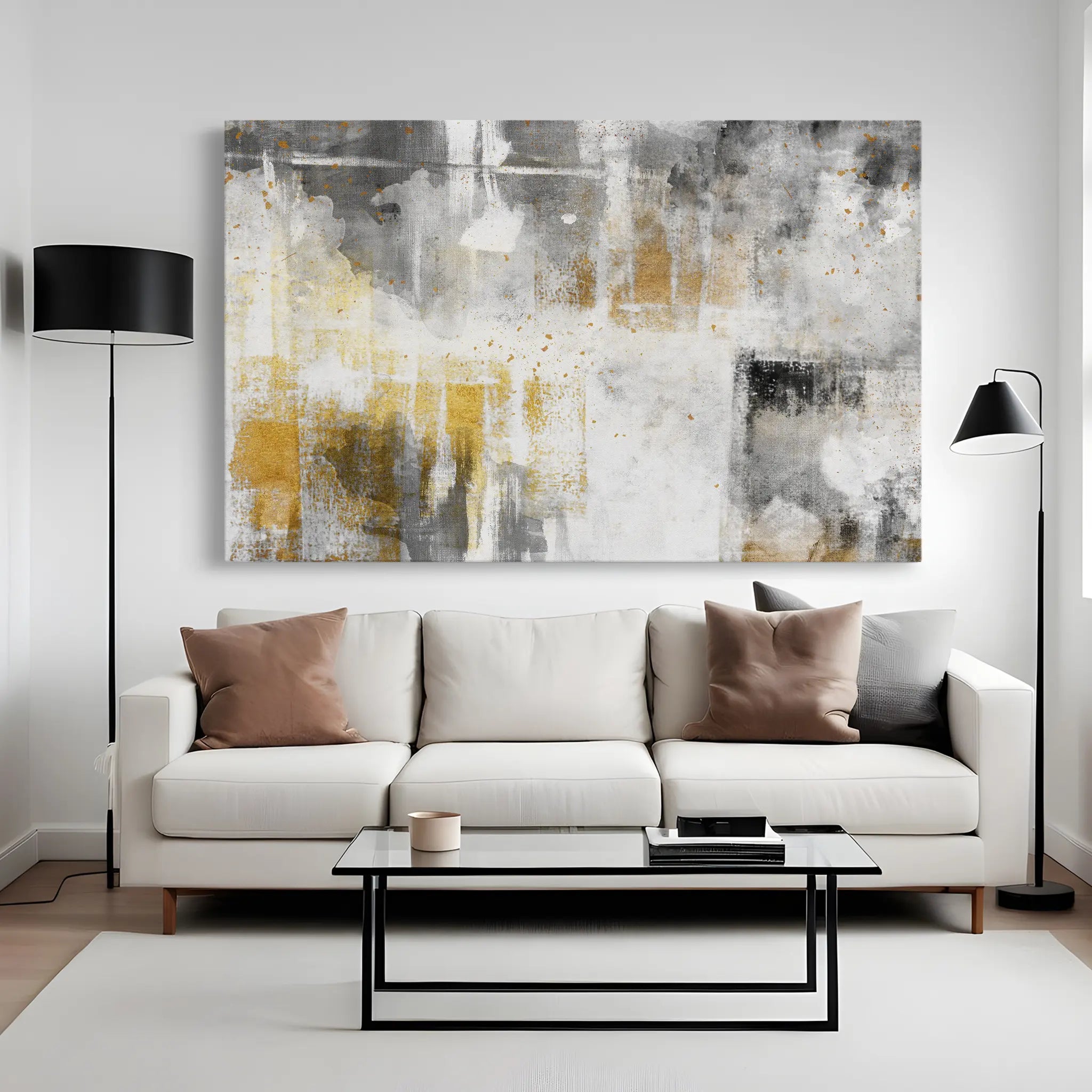 Abstract Canvas Wall Art WAD161-A 90 x 60 cm / Stretched on hidden frame