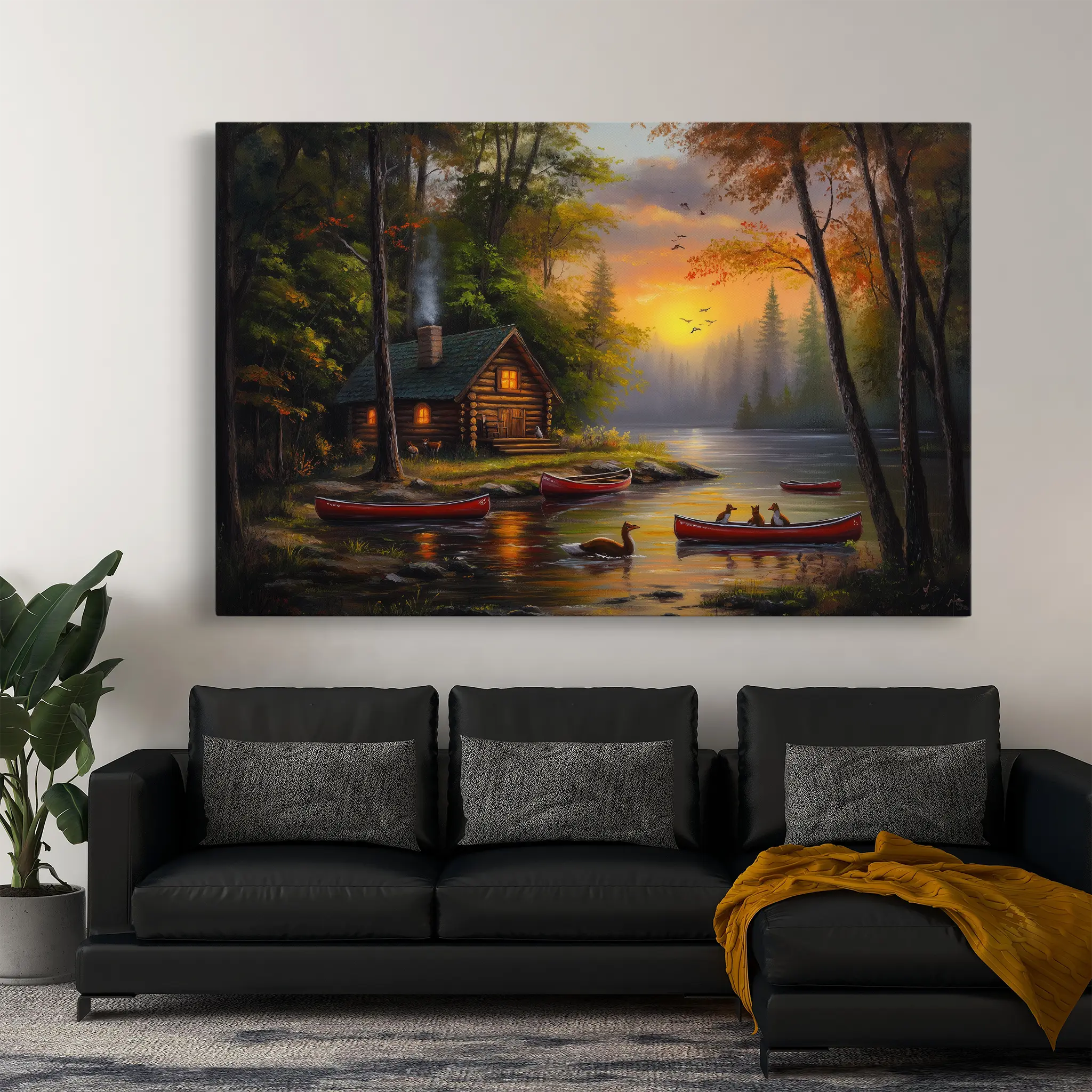 Landscape Canvas Wall Art WAD161-L 90 x 60 cm / Stretched on hidden frame