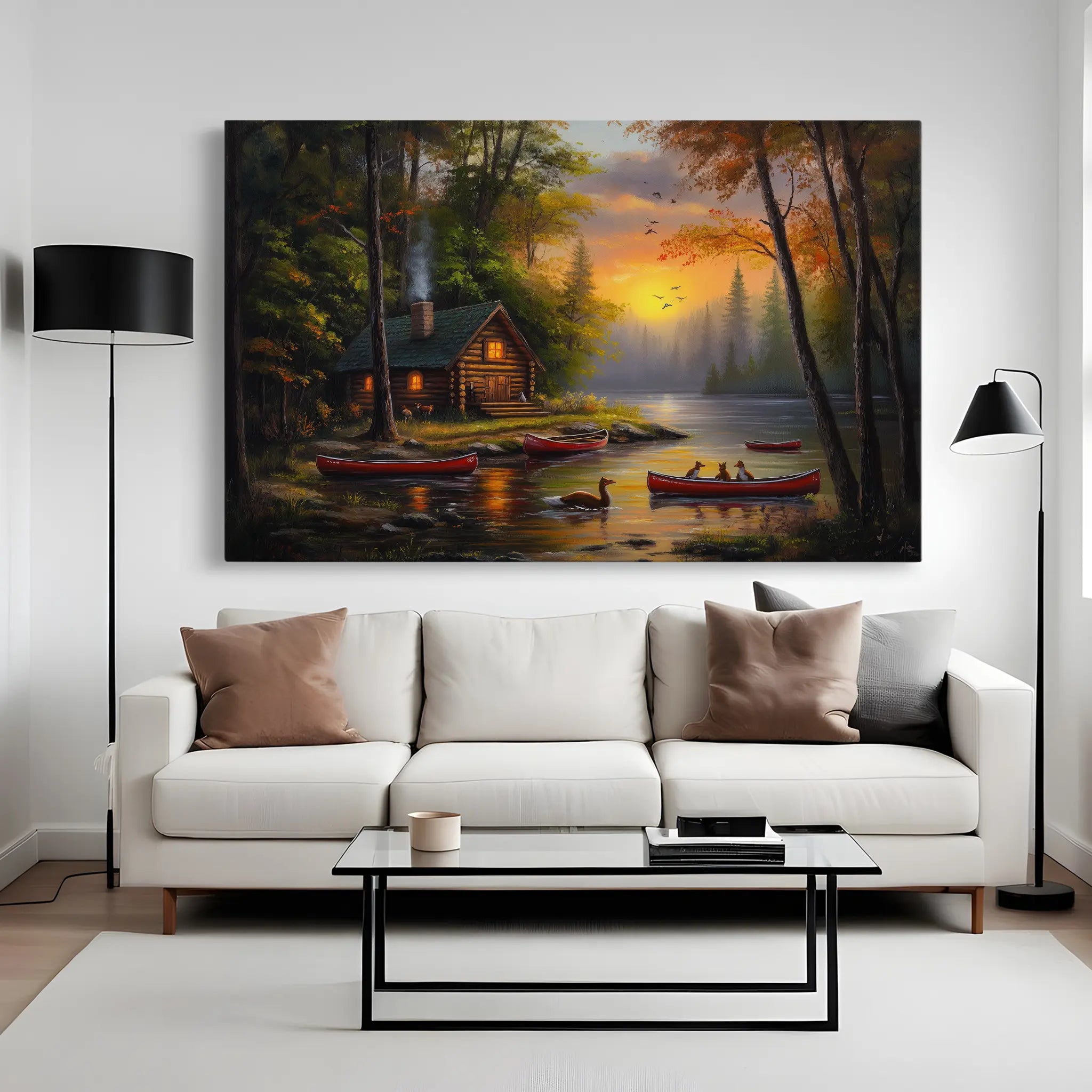 Landscape Canvas Wall Art WAD161-L 90 x 60 cm / Stretched on hidden frame