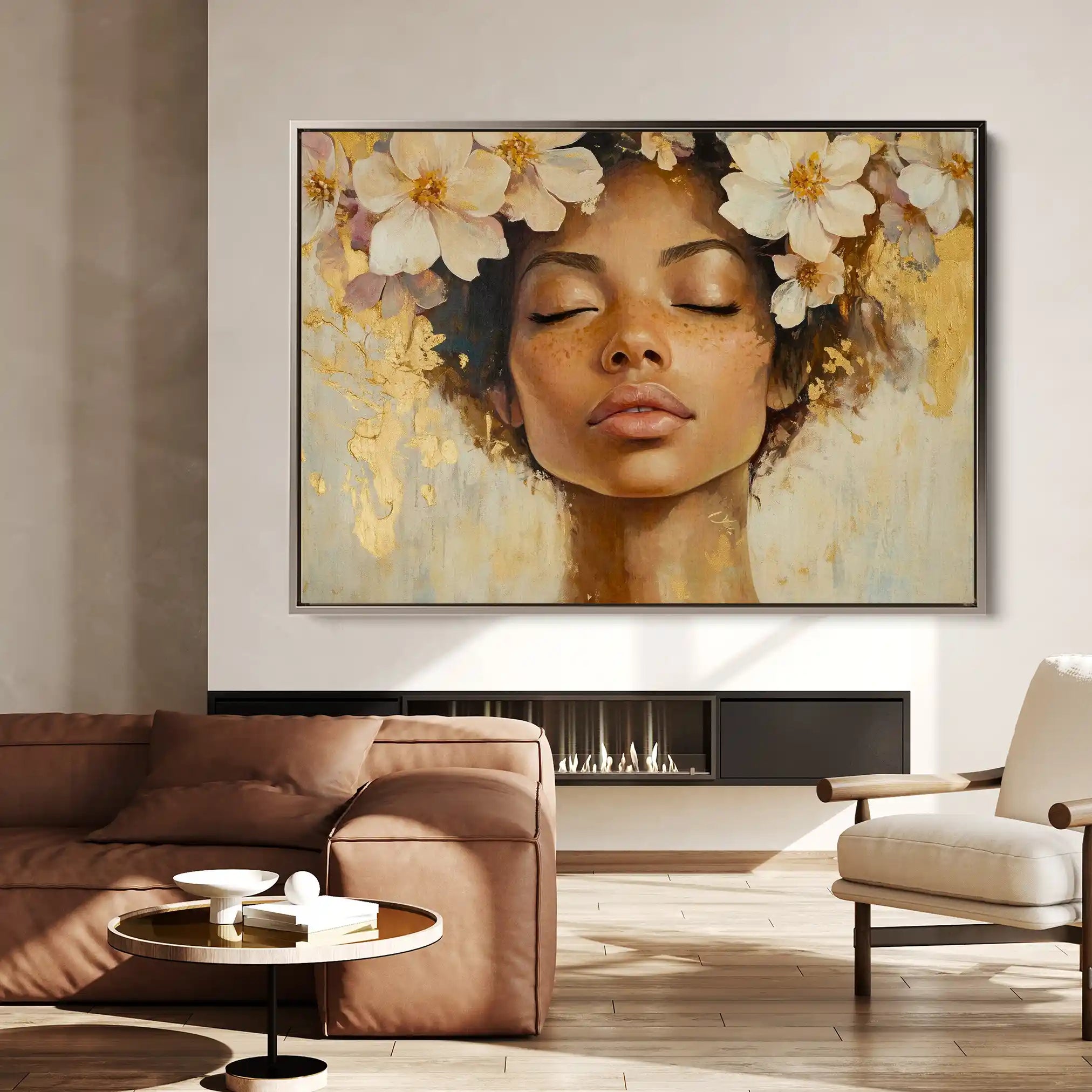 Portrait 161 Canvas Art 90 x 60 cm / Stretched on hidden frame