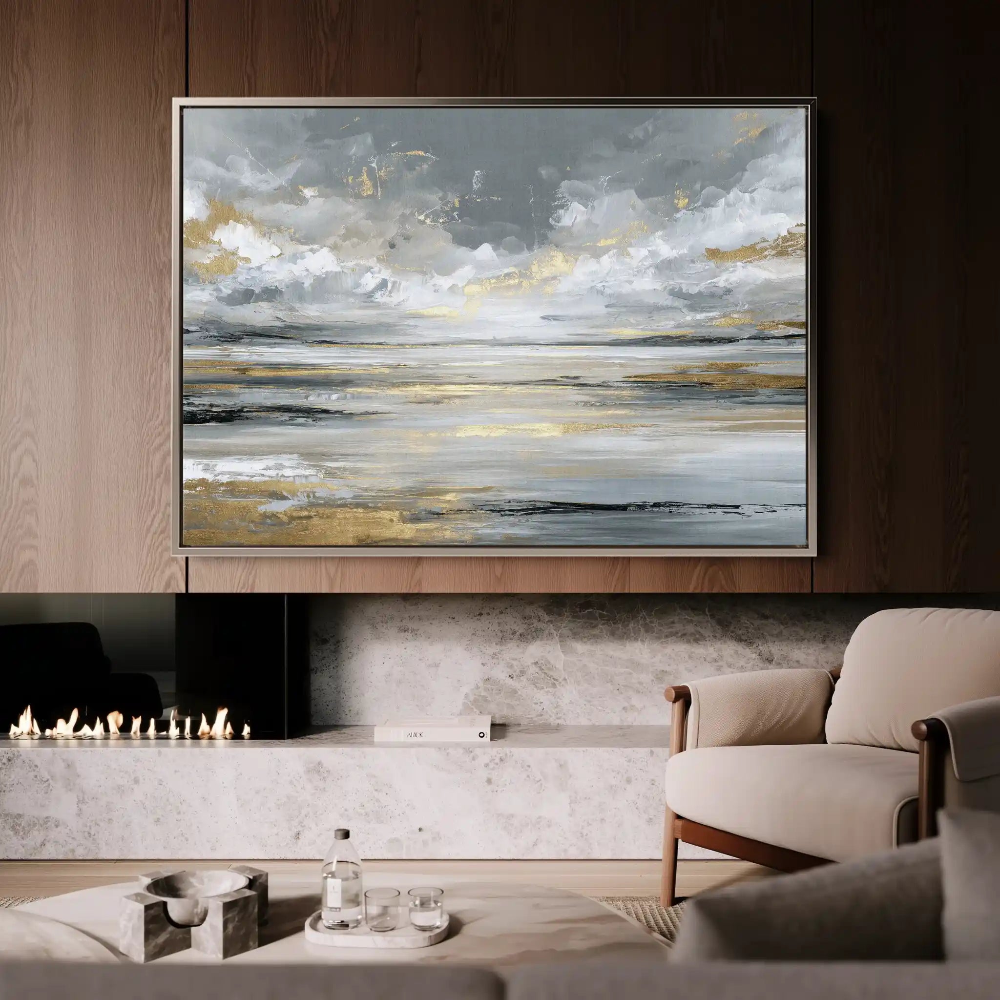 Abstract 1614 Canvas Art 60 x 40 cm / Stretched on hidden frame