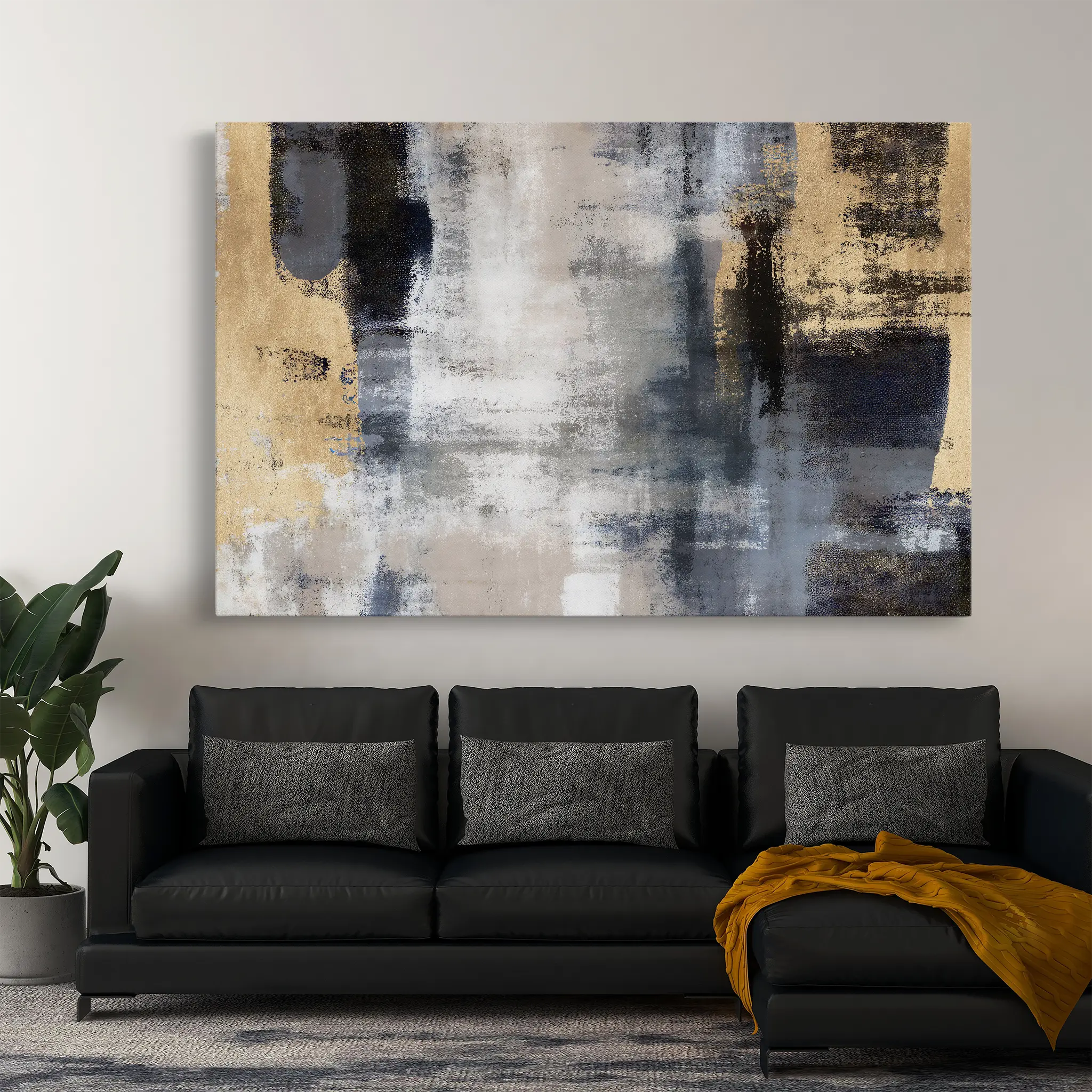 Abstract Canvas Wall Art WAD162-A 90 x 60 cm / Stretched on hidden frame