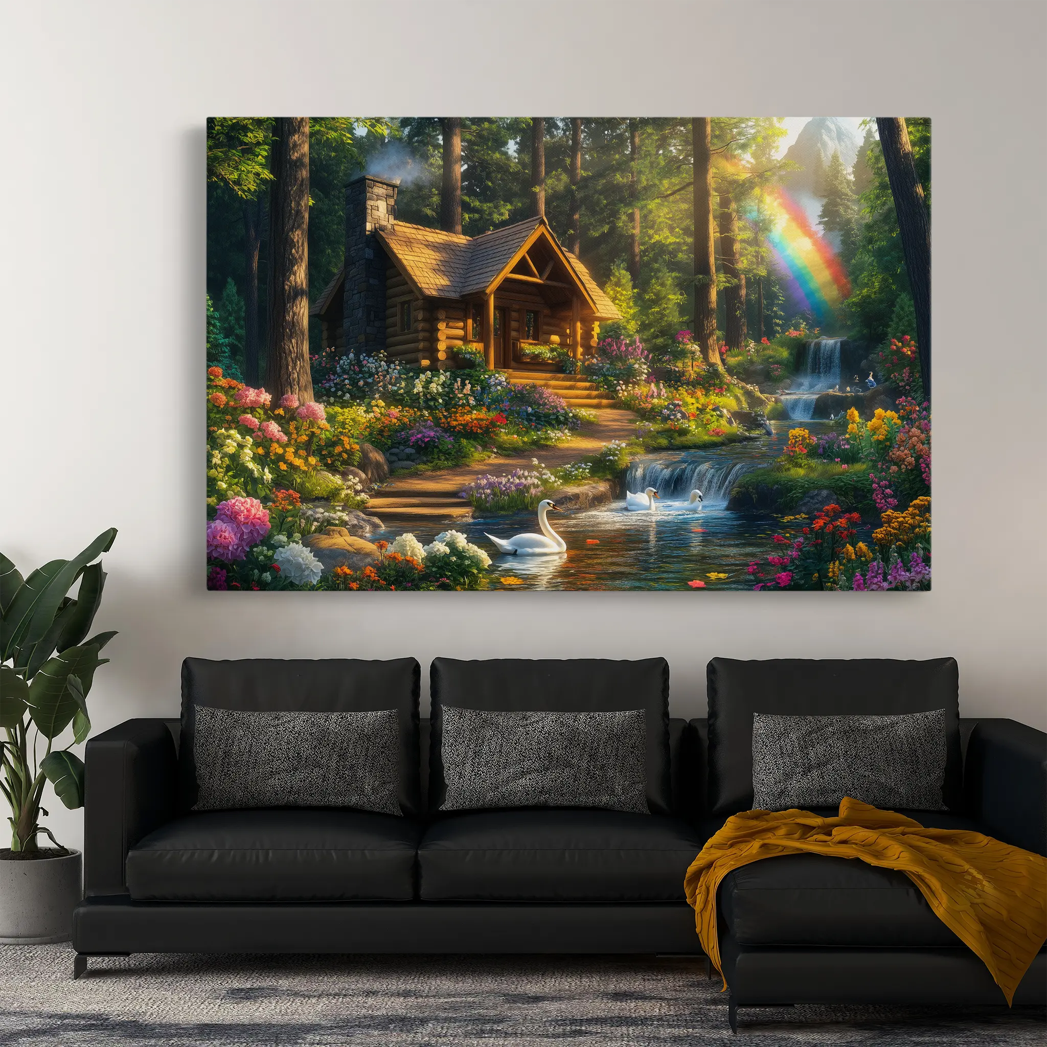 Landscape Canvas Wall Art WAD162-L 90 x 60 cm / Stretched on hidden frame