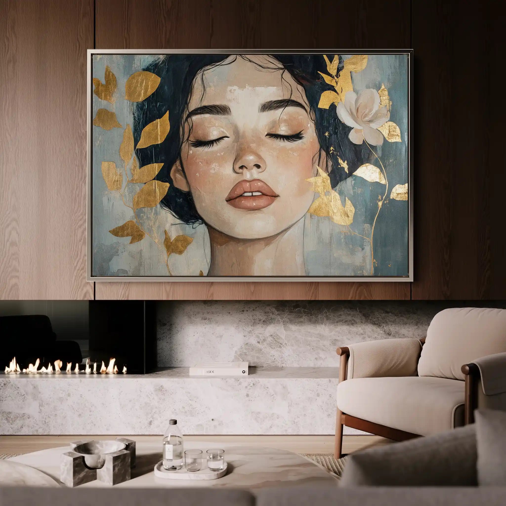 Portrait 162 Canvas Art 90 x 60 cm / Stretched on hidden frame