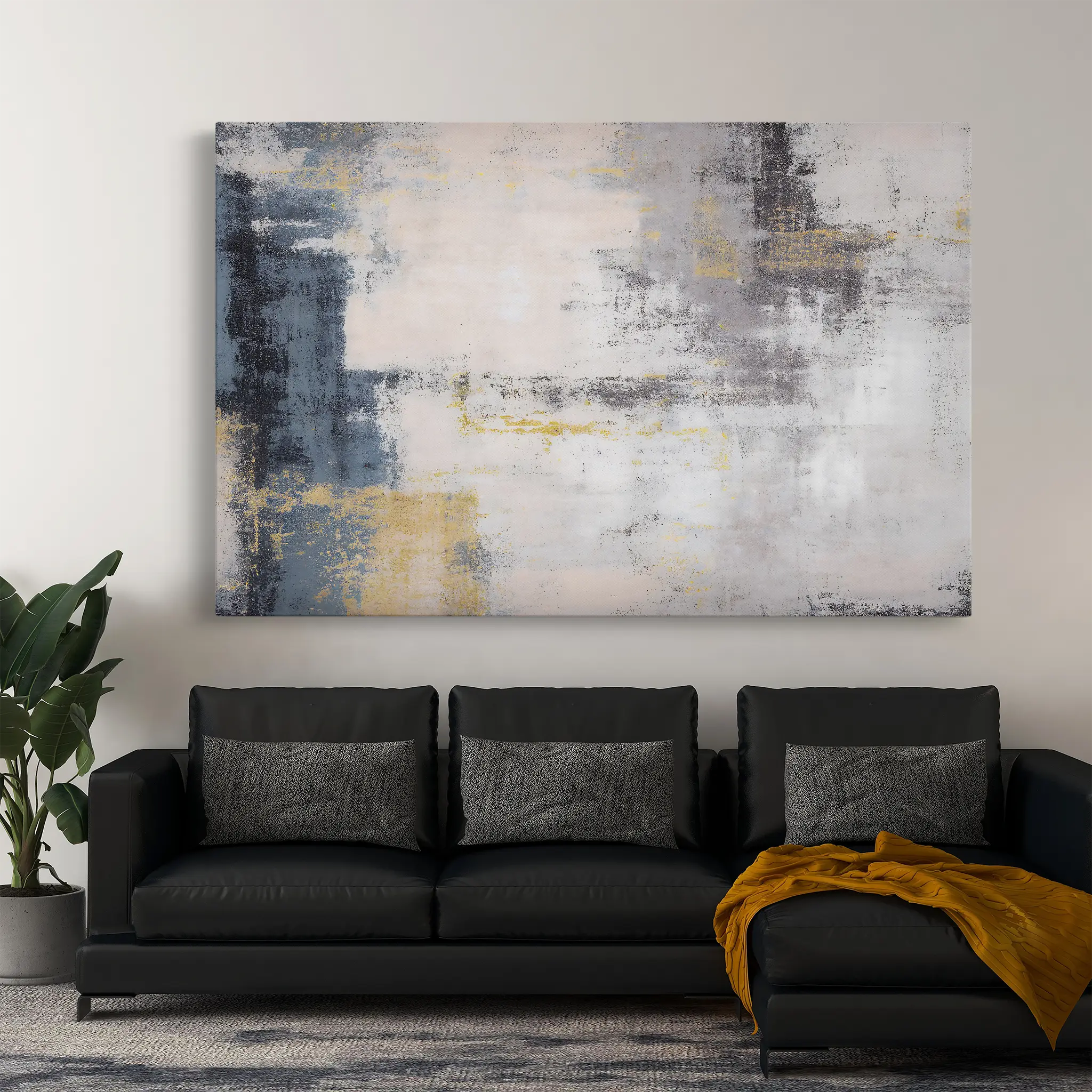 Abstract Canvas Wall Art WAD163-A 90 x 60 cm / Stretched on hidden frame