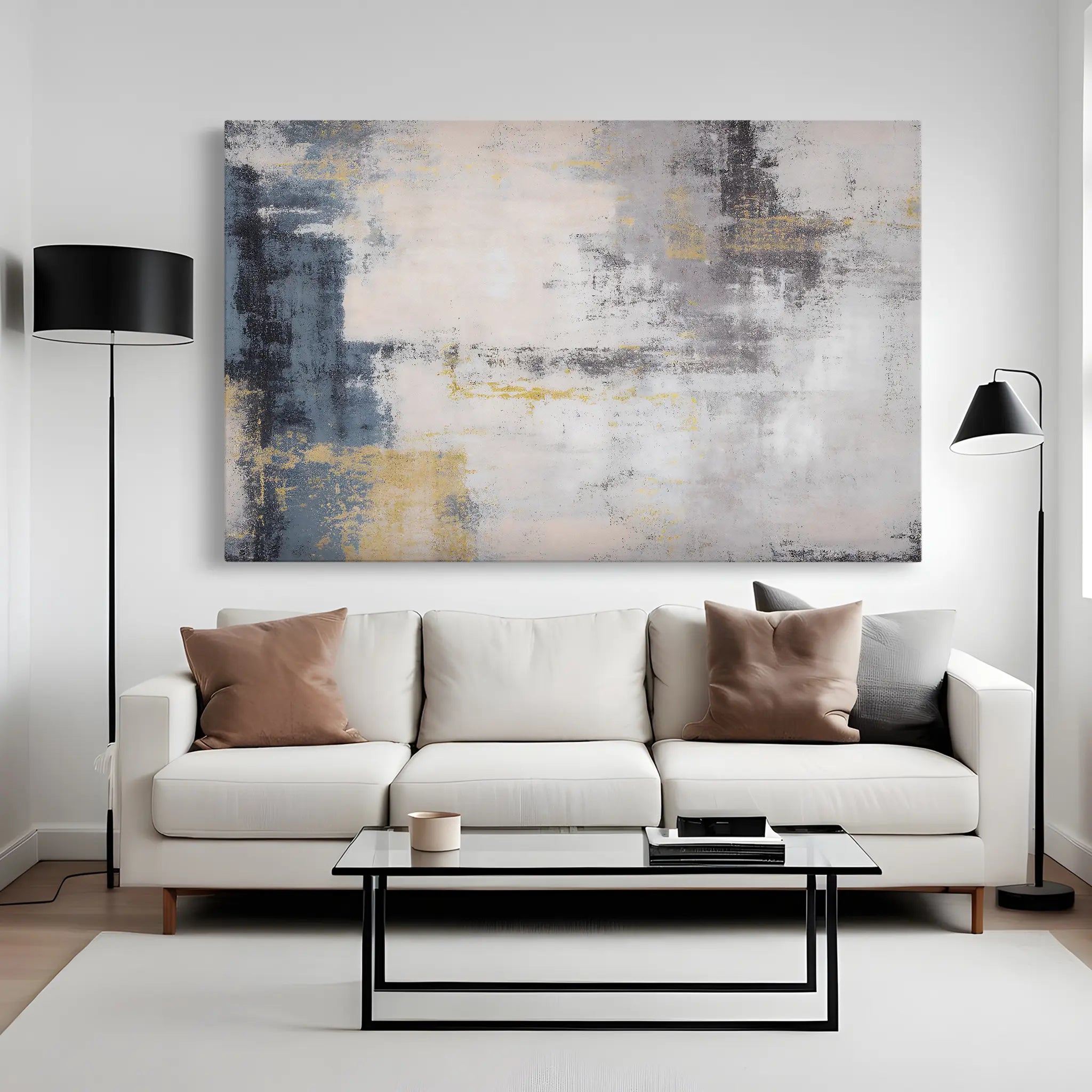 Abstract Canvas Wall Art WAD163-A 90 x 60 cm / Stretched on hidden frame