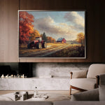 Landscape 163 Canvas Art 90 x 60 cm / Stretched on hidden frame