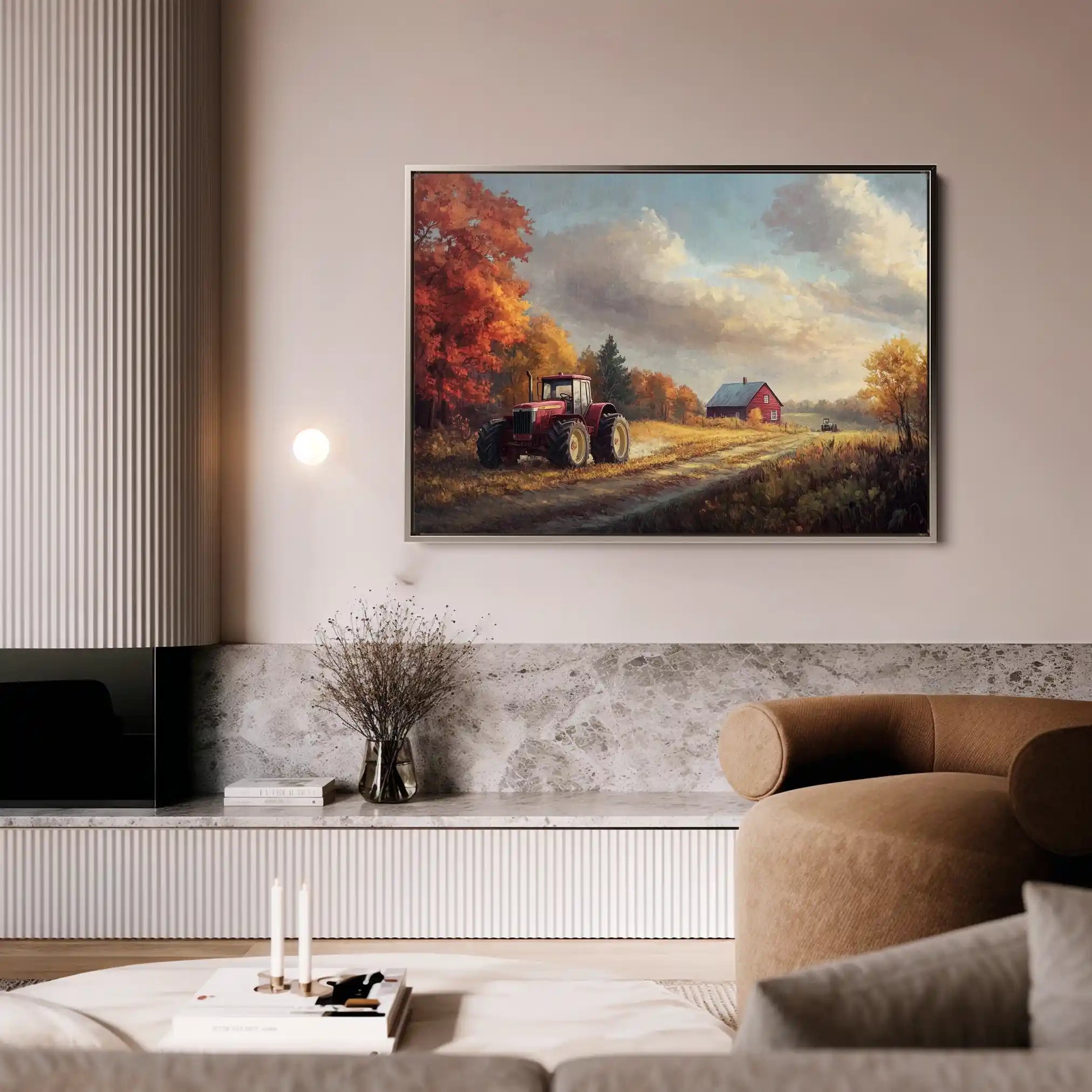 Landscape 163 Canvas Art 90 x 60 cm / Stretched on hidden frame