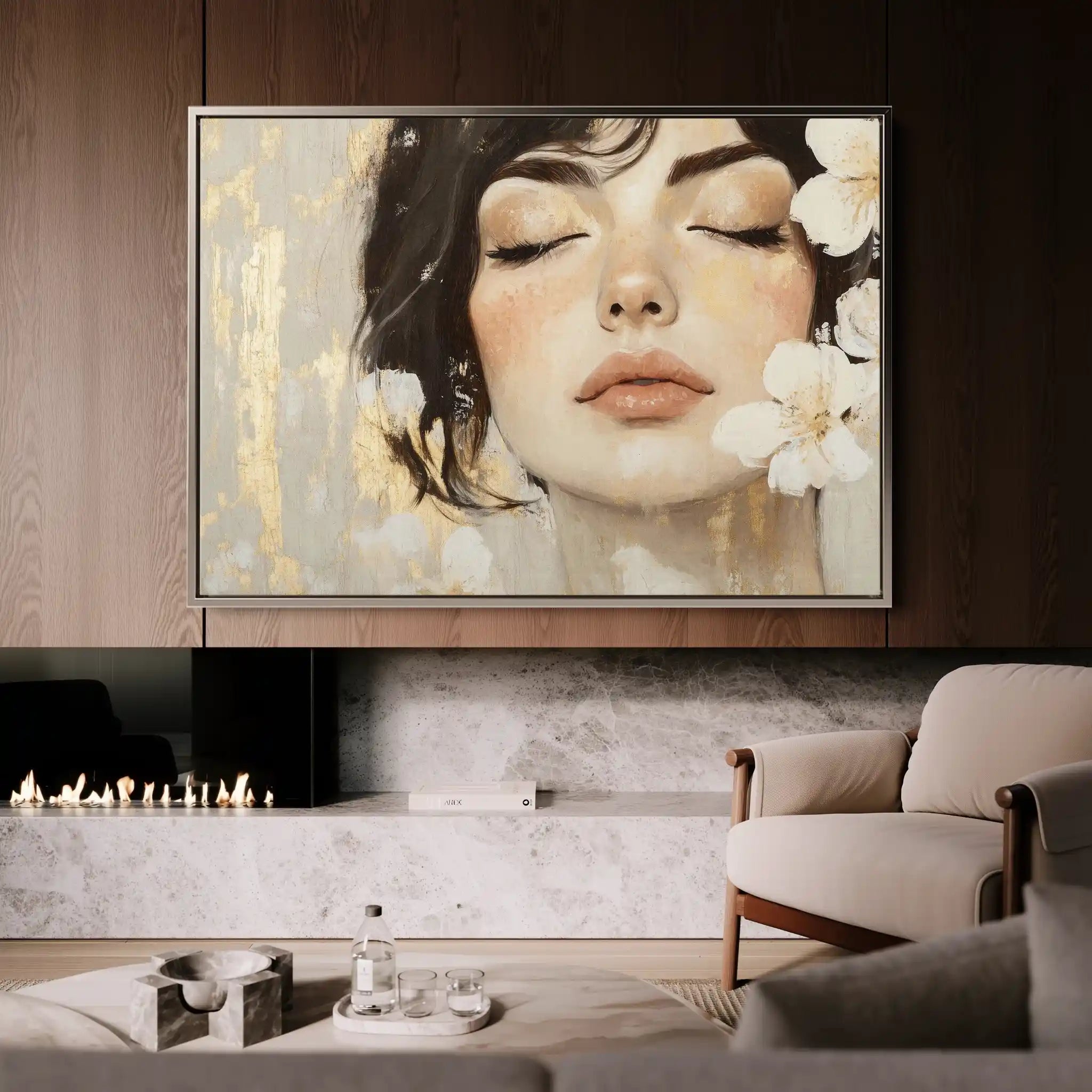 Portrait 163 Canvas Art 90 x 60 cm / Stretched on hidden frame