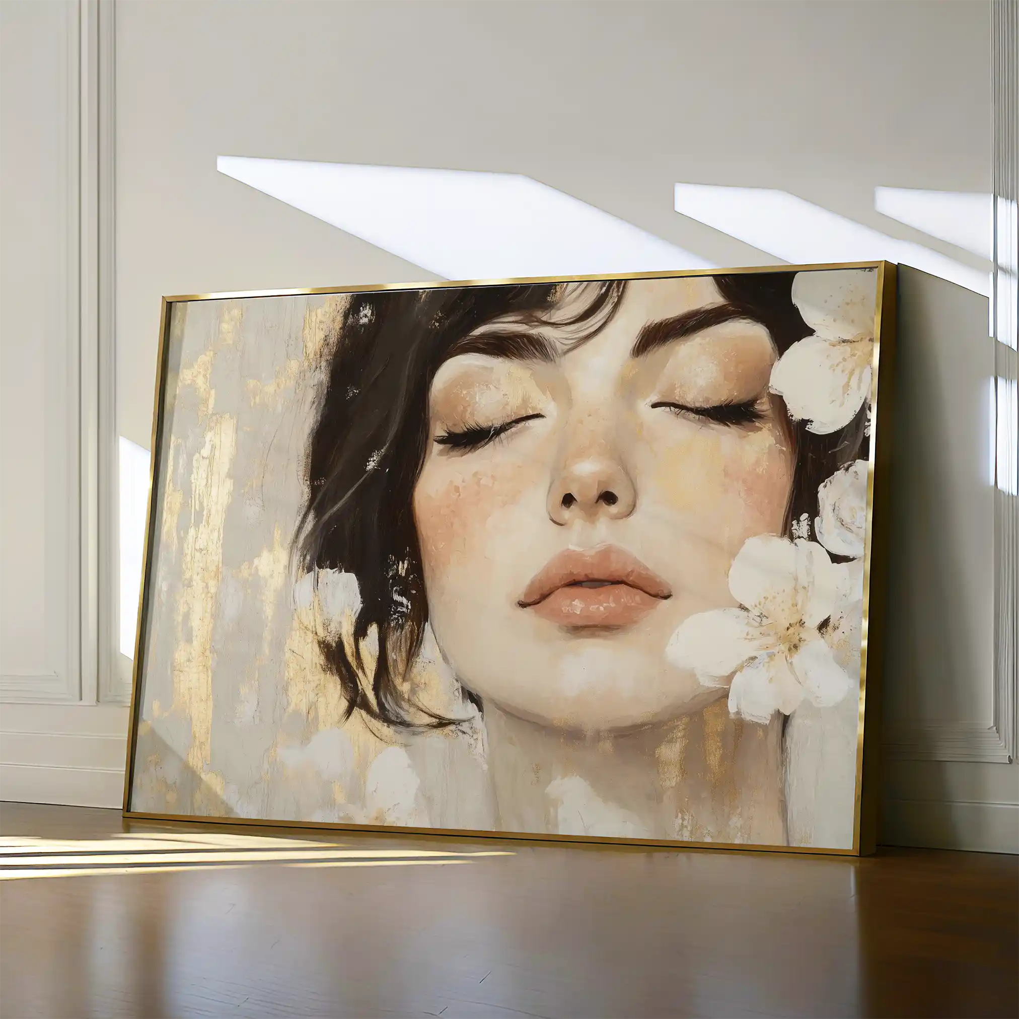 Portrait 163 Canvas Art 90 x 60 cm / Stretched on hidden frame