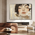 Portrait 163 Canvas Art 90 x 60 cm / Stretched on hidden frame