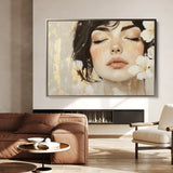 Portrait 163 Canvas Art 90 x 60 cm / Stretched on hidden frame