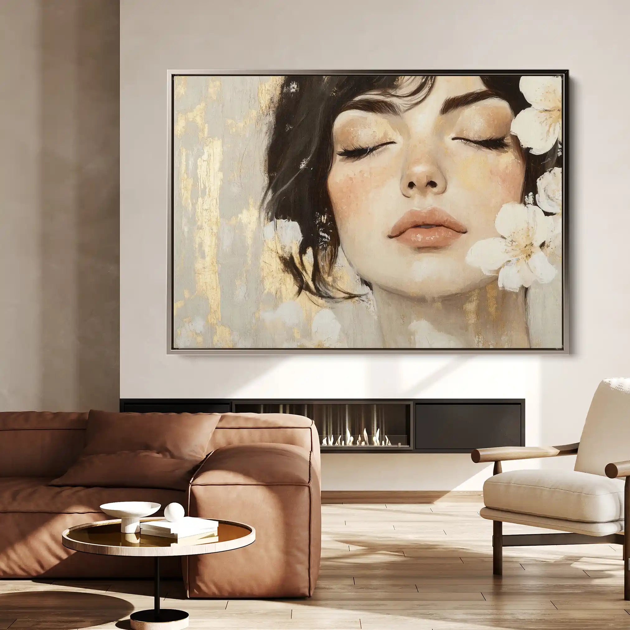 Portrait 163 Canvas Art 90 x 60 cm / Stretched on hidden frame