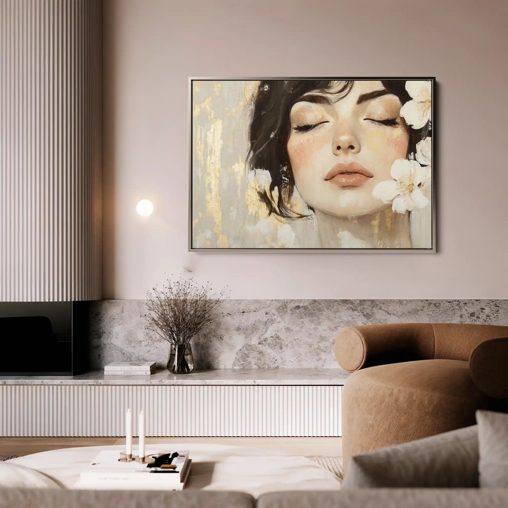 Portrait 163 Canvas Art 90 x 60 cm / Stretched on hidden frame