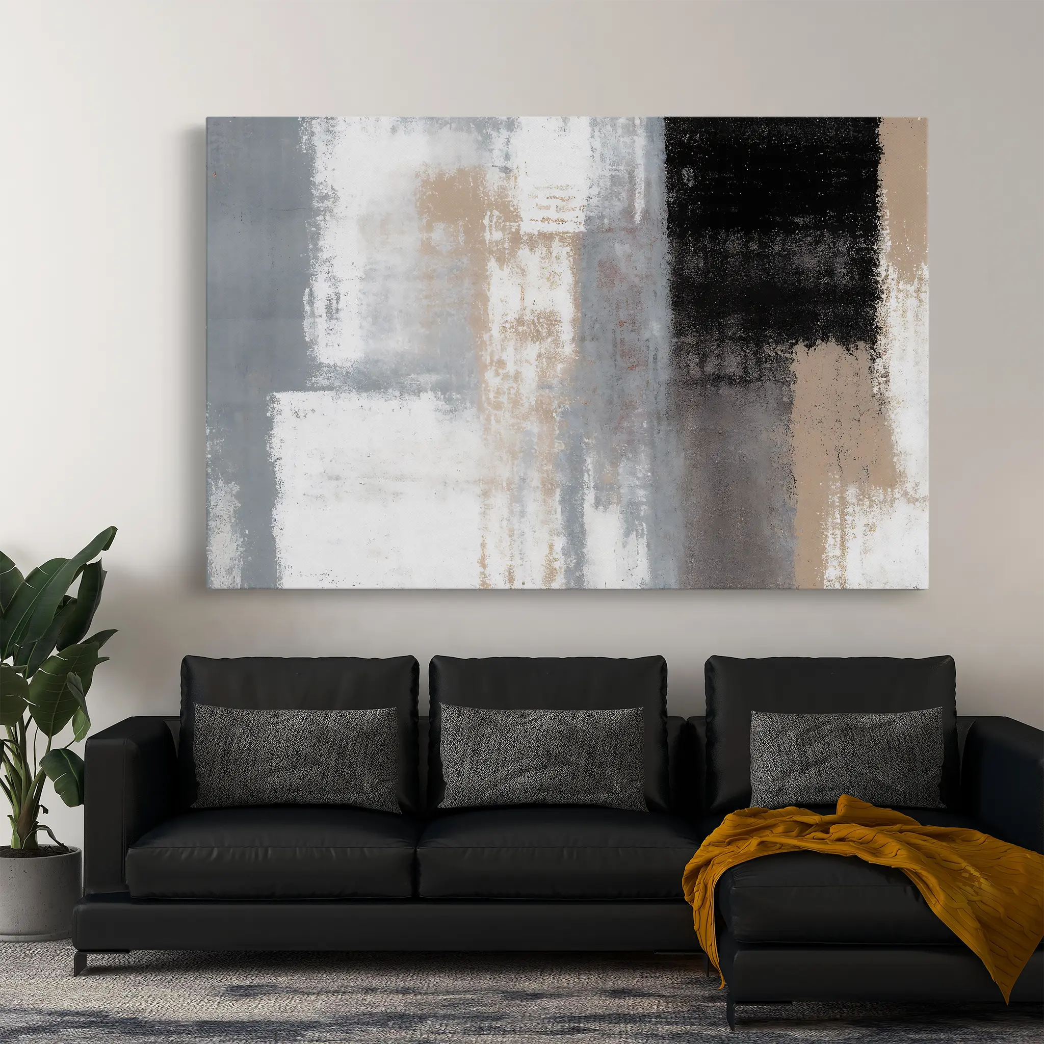 Abstract Canvas Wall Art WAD164-A 90 x 60 cm / Stretched on hidden frame