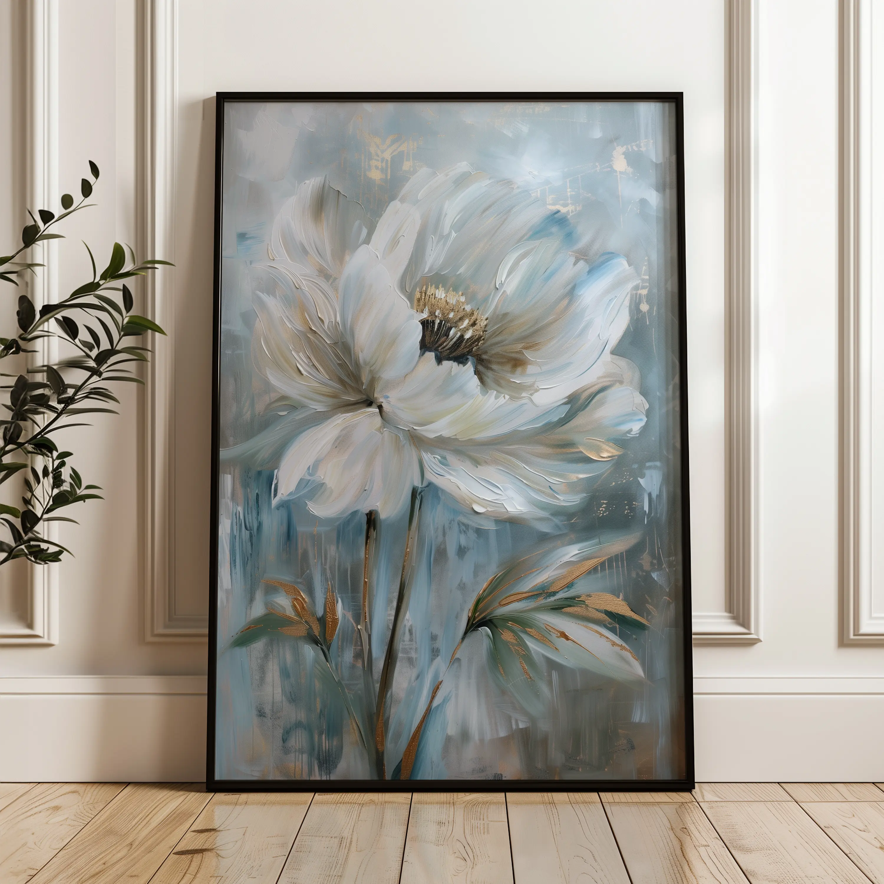 Floral Canvas Wall Art WAD164-F 90 x 60 cm / Stretched on hidden frame