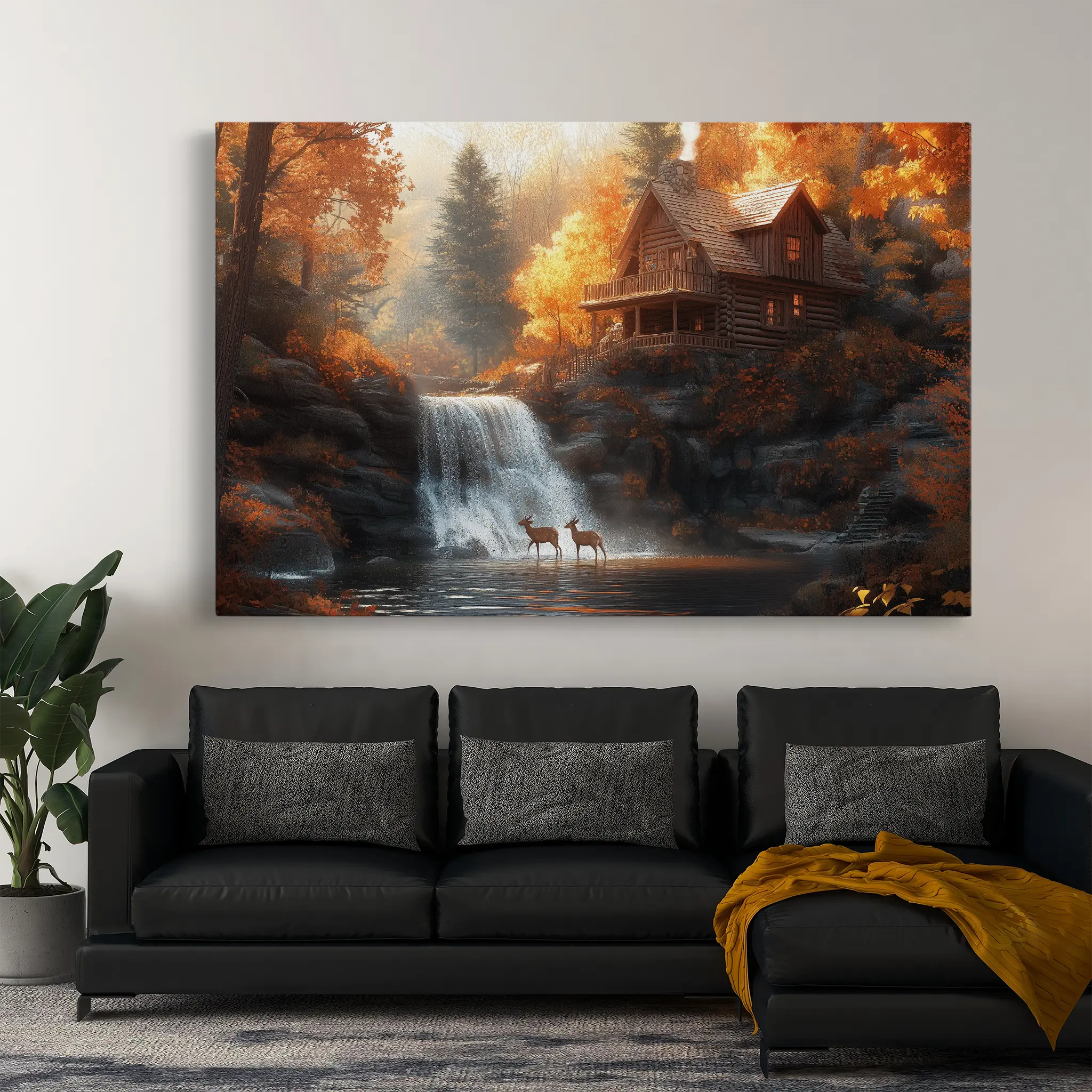 Landscape Canvas Wall Art WAD164-L 90 x 60 cm / Stretched on hidden frame