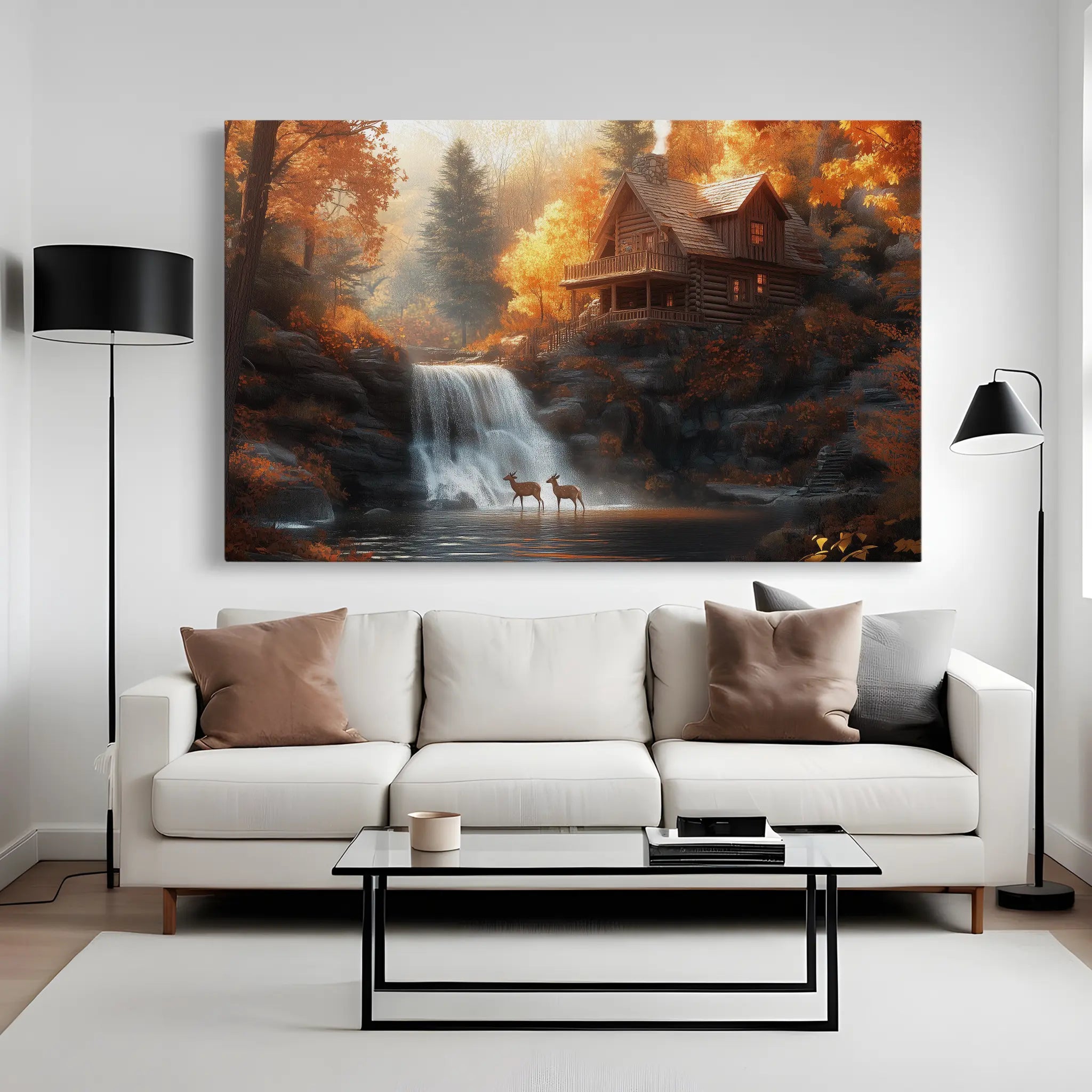 Landscape Canvas Wall Art WAD164-L 90 x 60 cm / Stretched on hidden frame