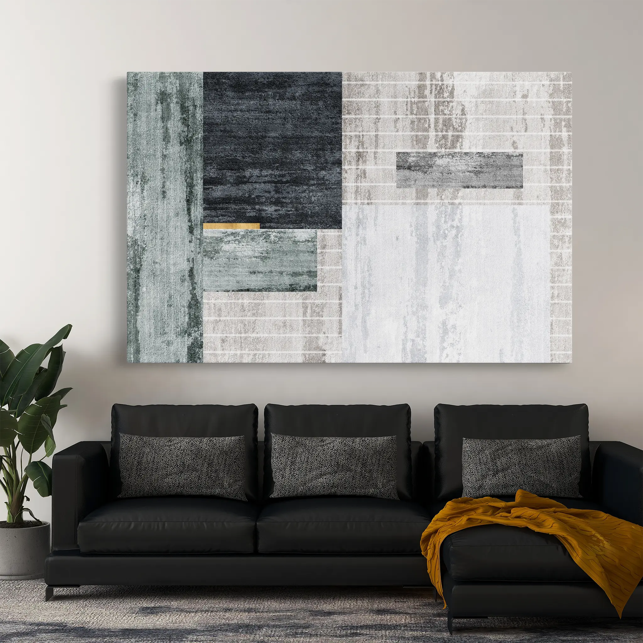 Abstract Canvas Wall Art WAD165-A 90 x 60 cm / Stretched on hidden frame