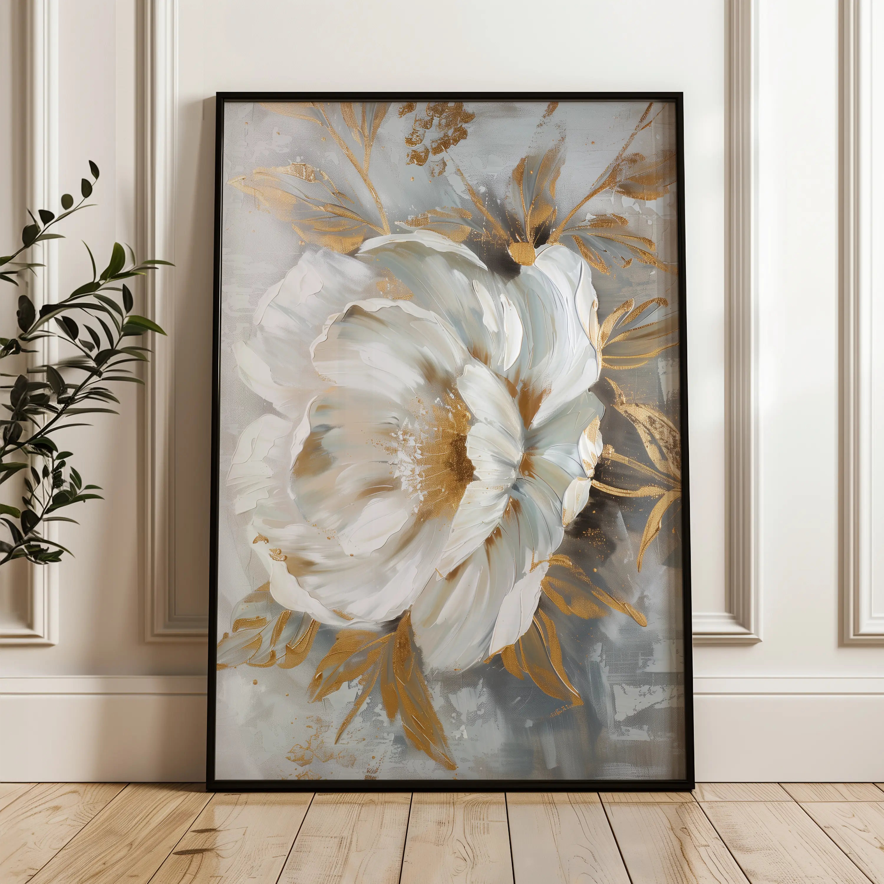 Floral Canvas Wall Art WAD165-F 90 x 60 cm / Stretched on hidden frame