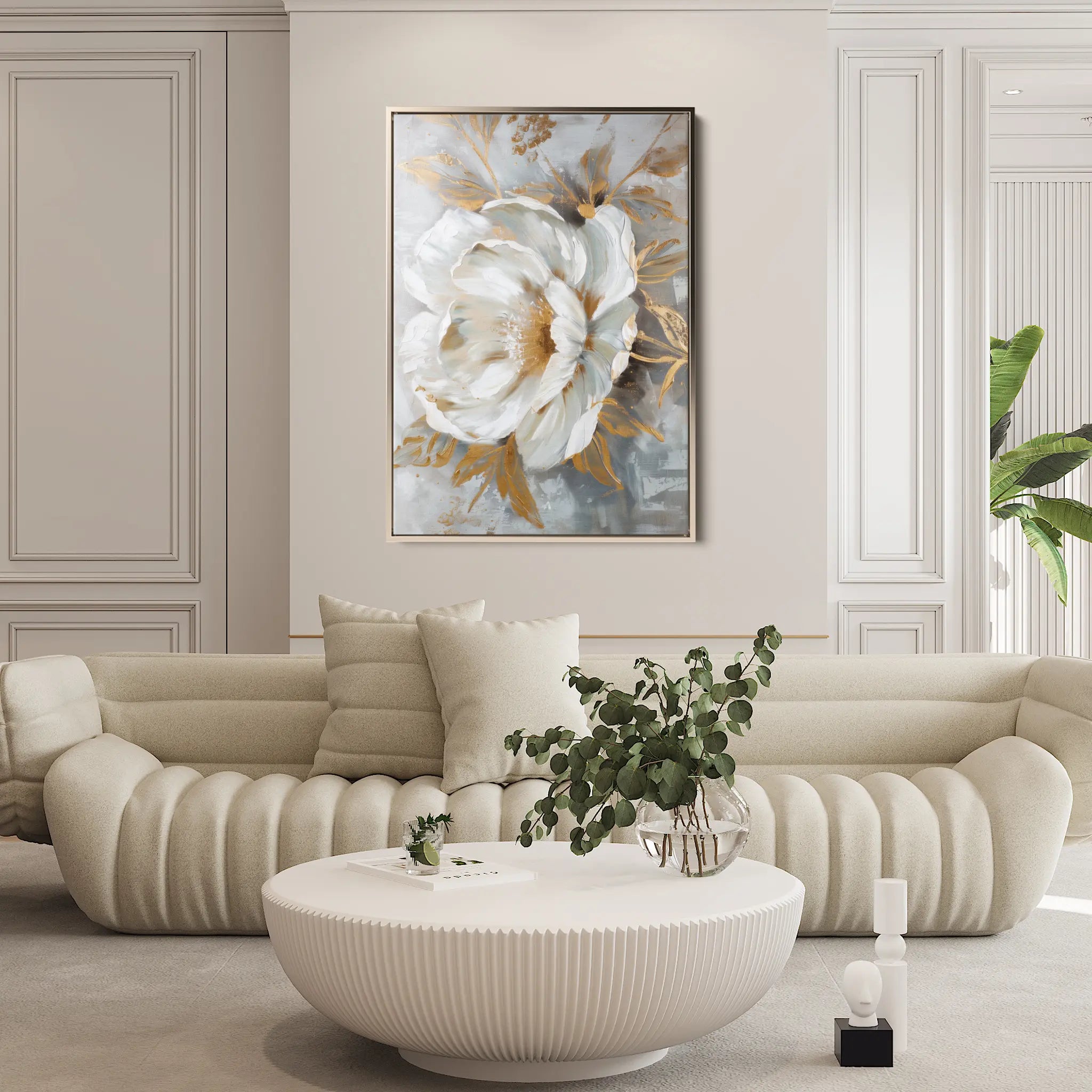 Floral Canvas Wall Art WAD165-F 90 x 60 cm / Stretched on hidden frame