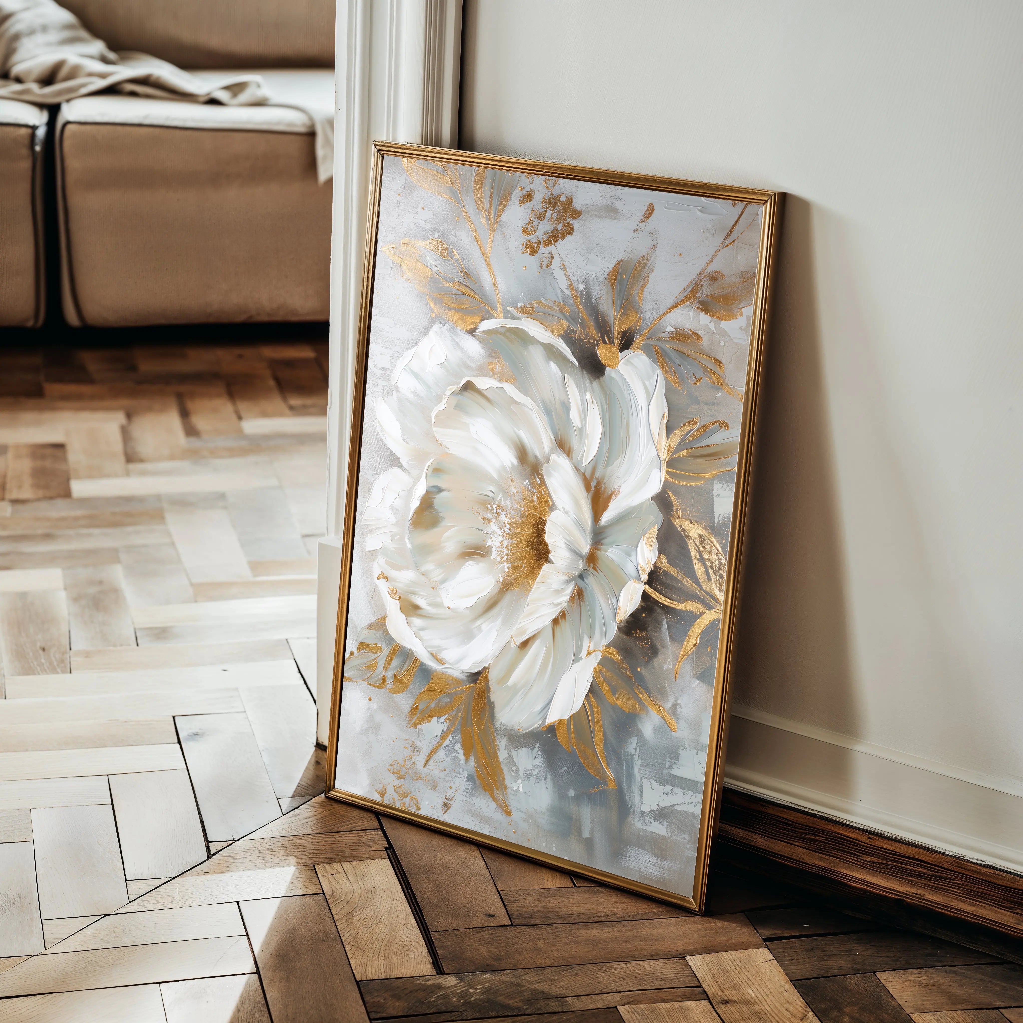 Floral Canvas Wall Art WAD165-F 90 x 60 cm / Stretched on hidden frame