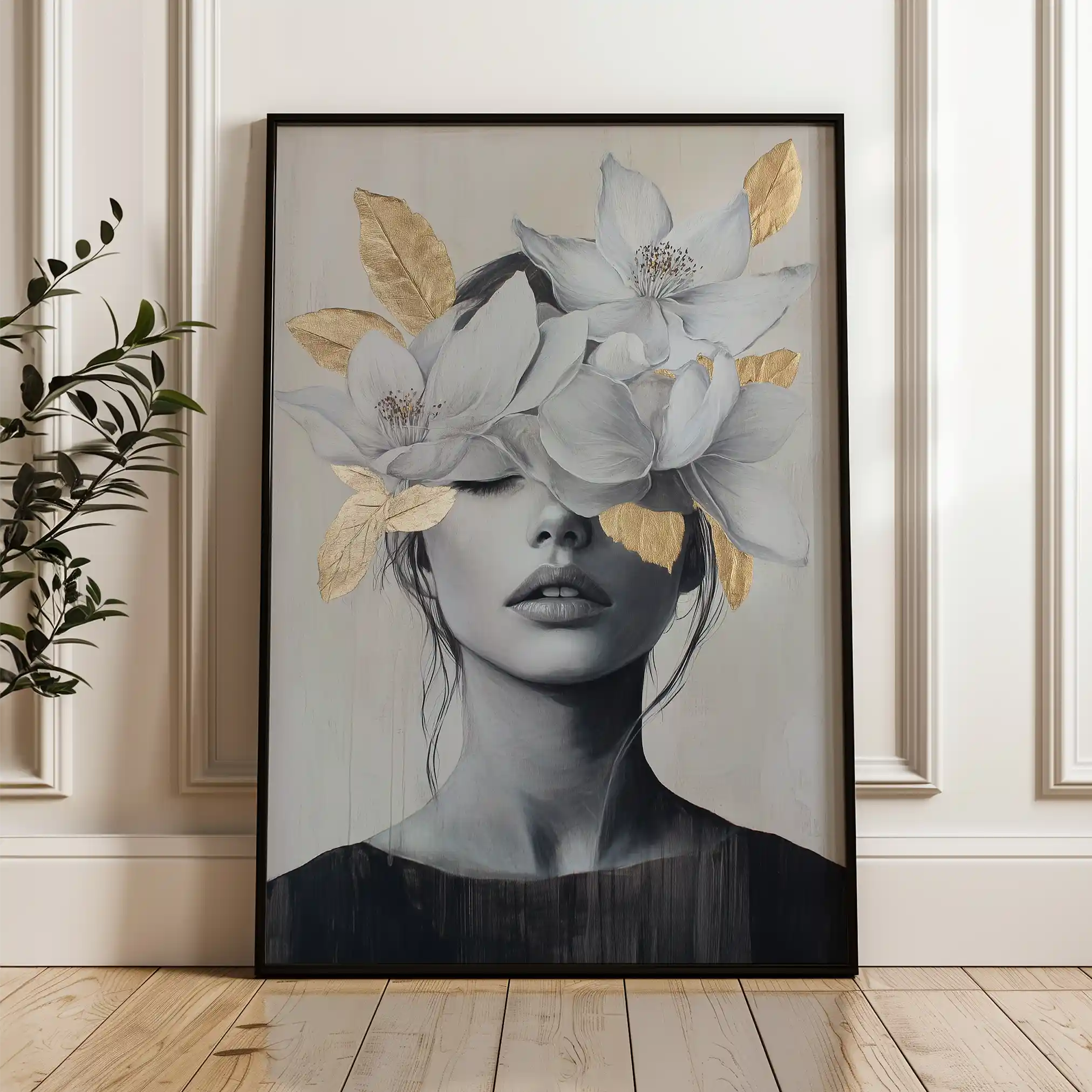 Portrait 165 Canvas Art 90 x 60 cm / Stretched on hidden frame