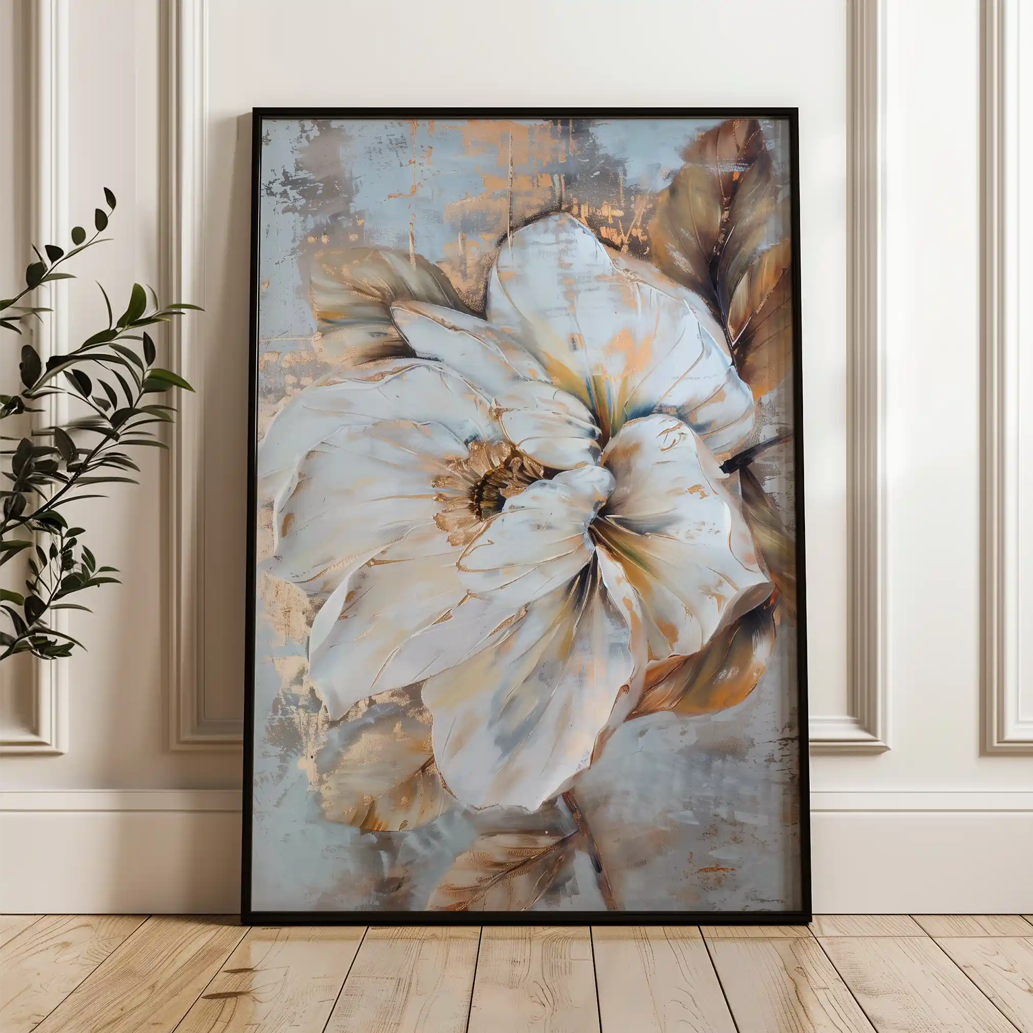 Floral Canvas Wall Art WAD166-F 90 x 60 cm / Stretched on hidden frame