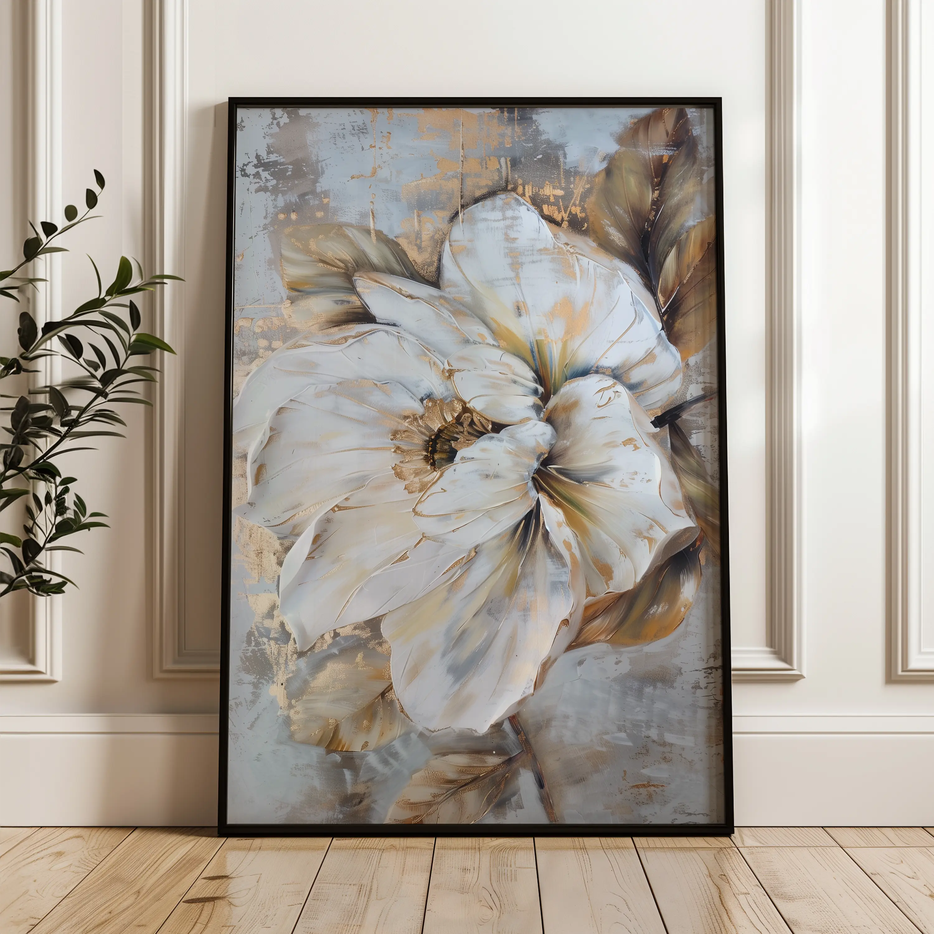 Floral Canvas Wall Art WAD166-F 90 x 60 cm / Stretched on hidden frame