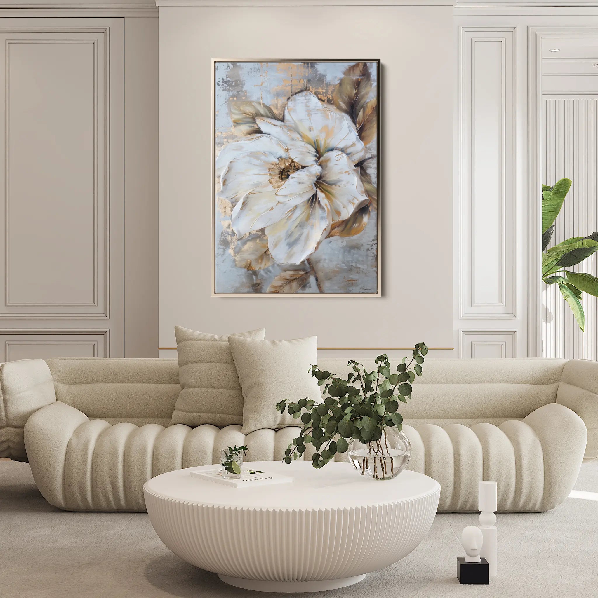 Floral Canvas Wall Art WAD166-F 90 x 60 cm / Stretched on hidden frame