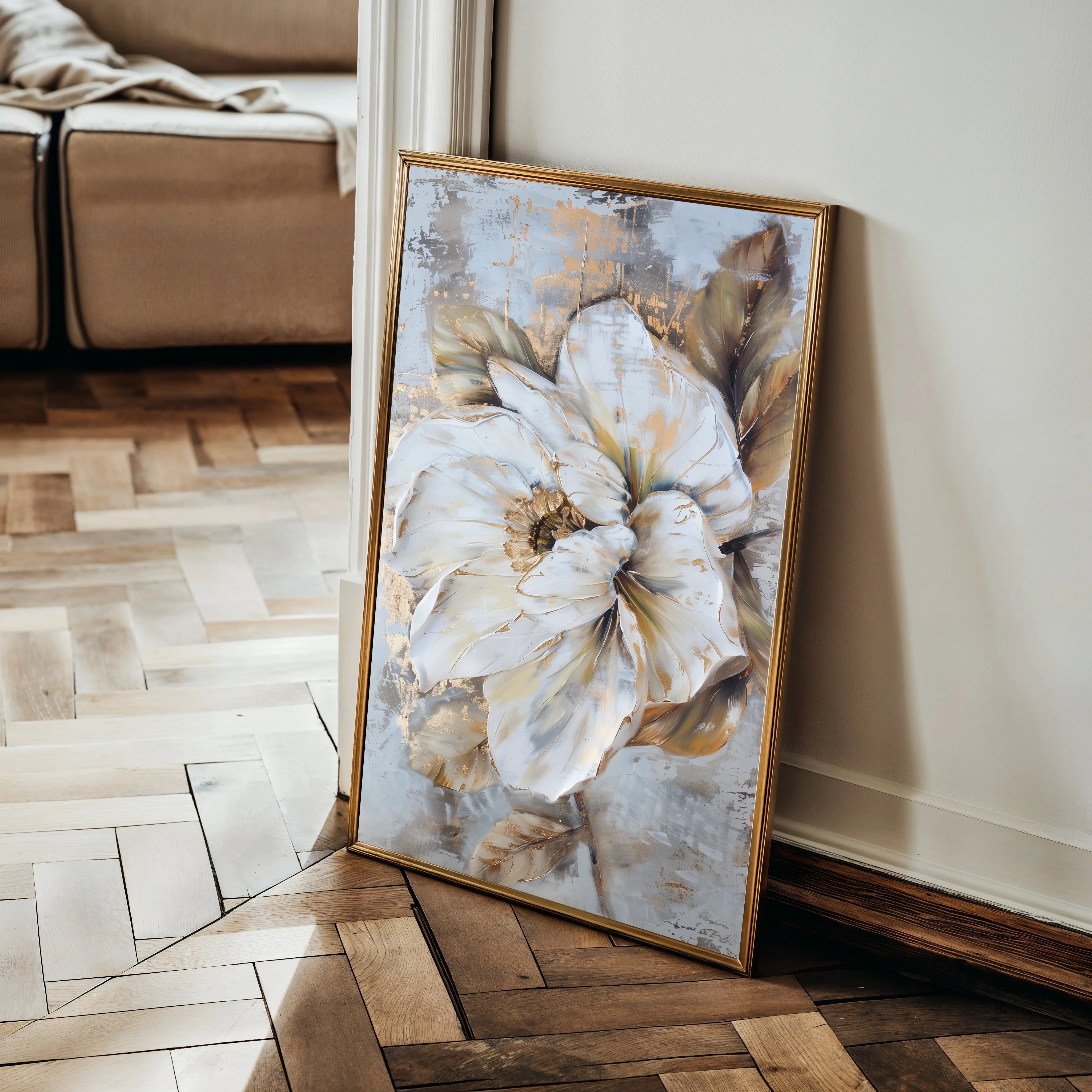 Floral Canvas Wall Art WAD166-F 90 x 60 cm / Stretched on hidden frame