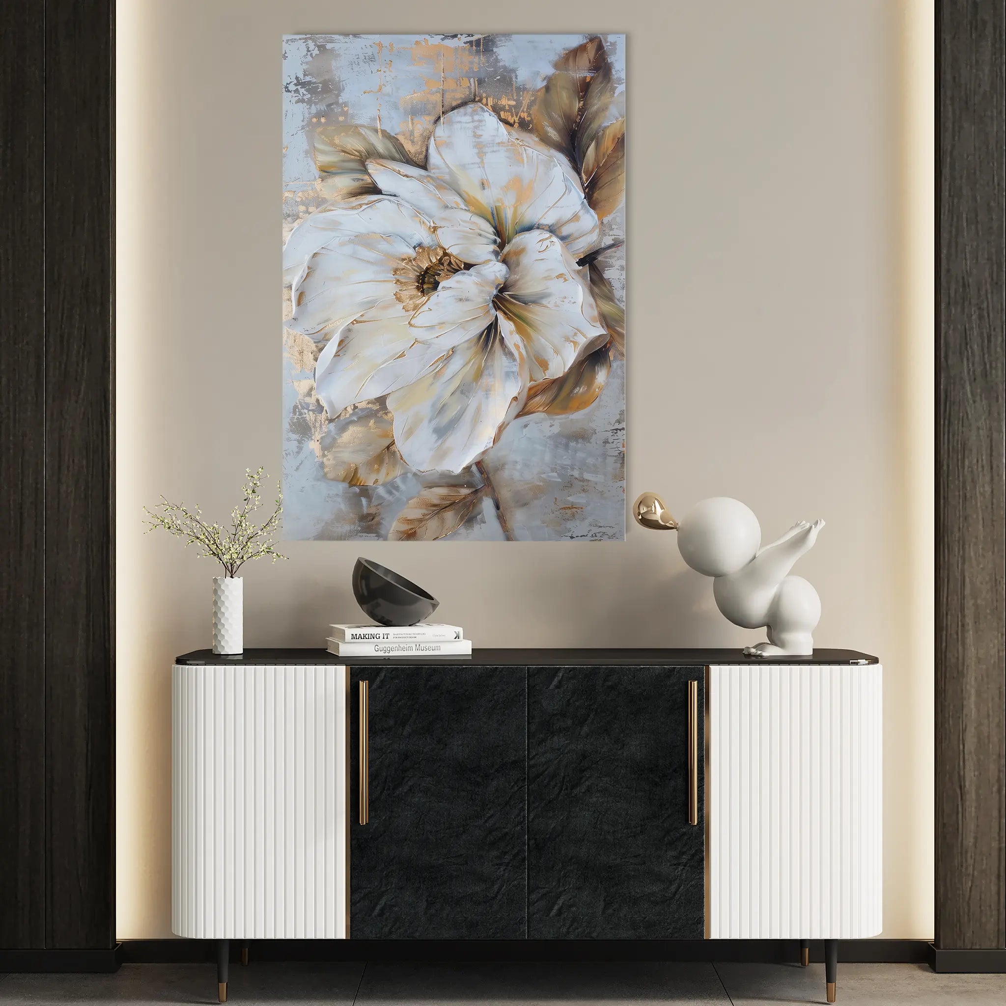 Floral Canvas Wall Art WAD166-F 90 x 60 cm / Stretched on hidden frame