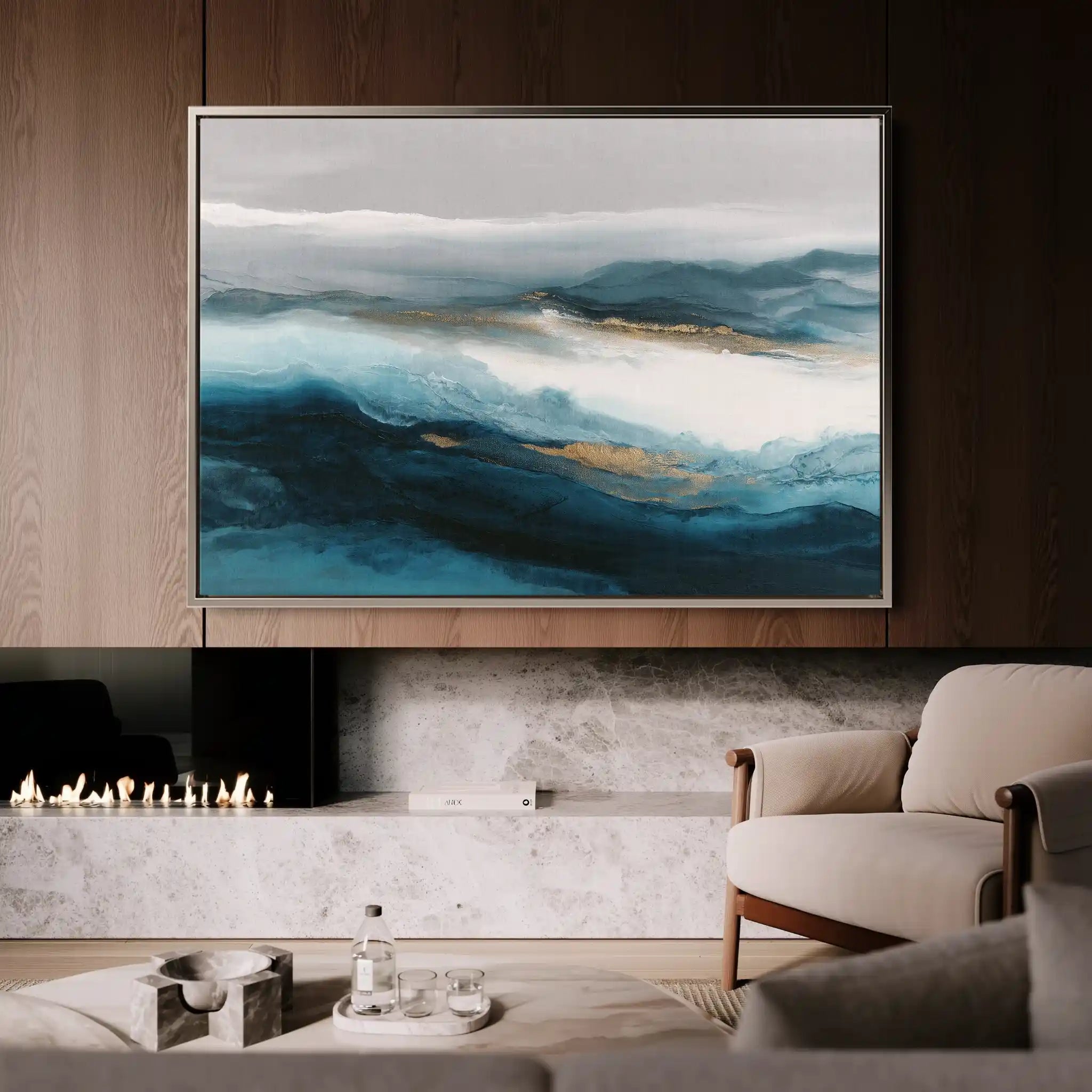 Abstract 1660 Canvas Art 60 x 40 cm / Stretched on hidden frame